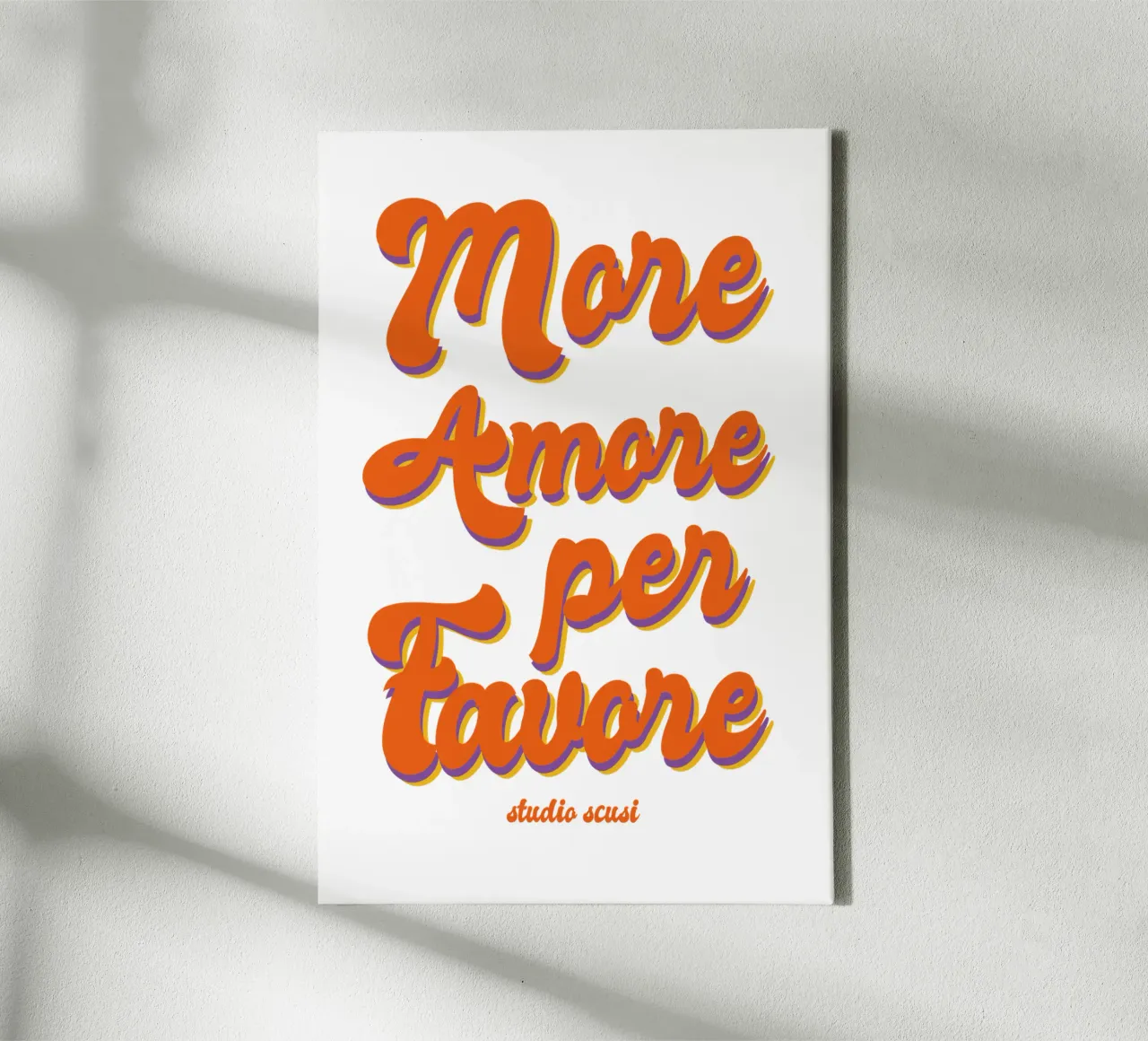 More Amore Per Favore Transparent canvas van studio scusi