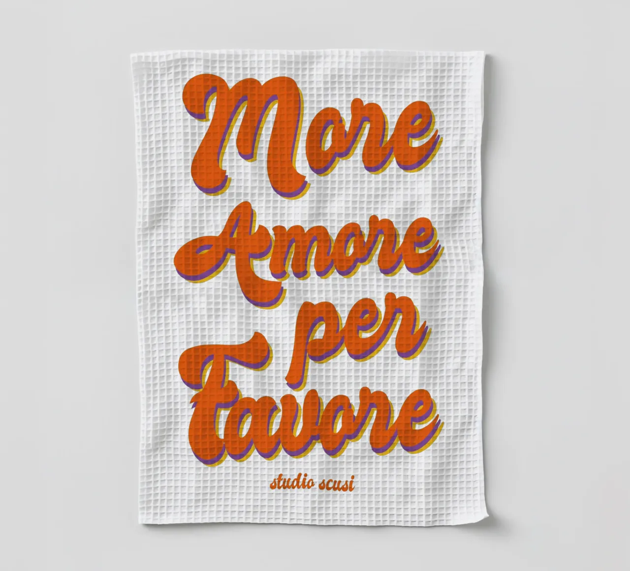 More Amore Per Favore Transparent tea towel by studio scusi