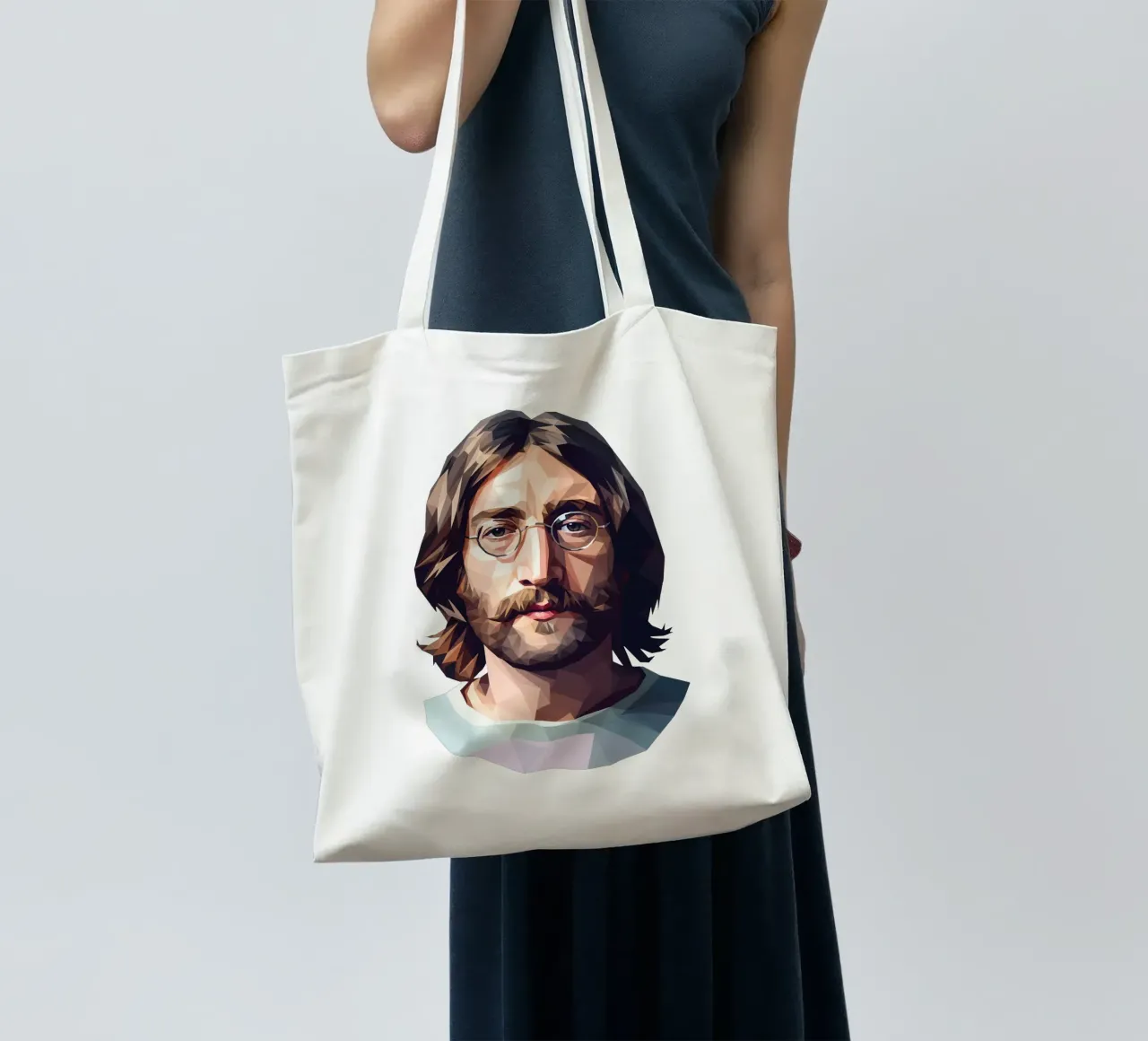 John Lennon Lowpoly borsa in juta da Low Profile