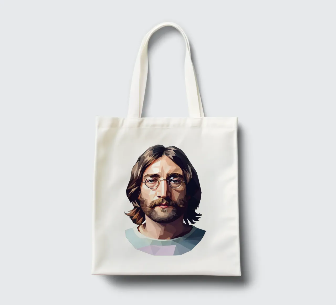 John Lennon Lowpoly borsa in juta da Low Profile