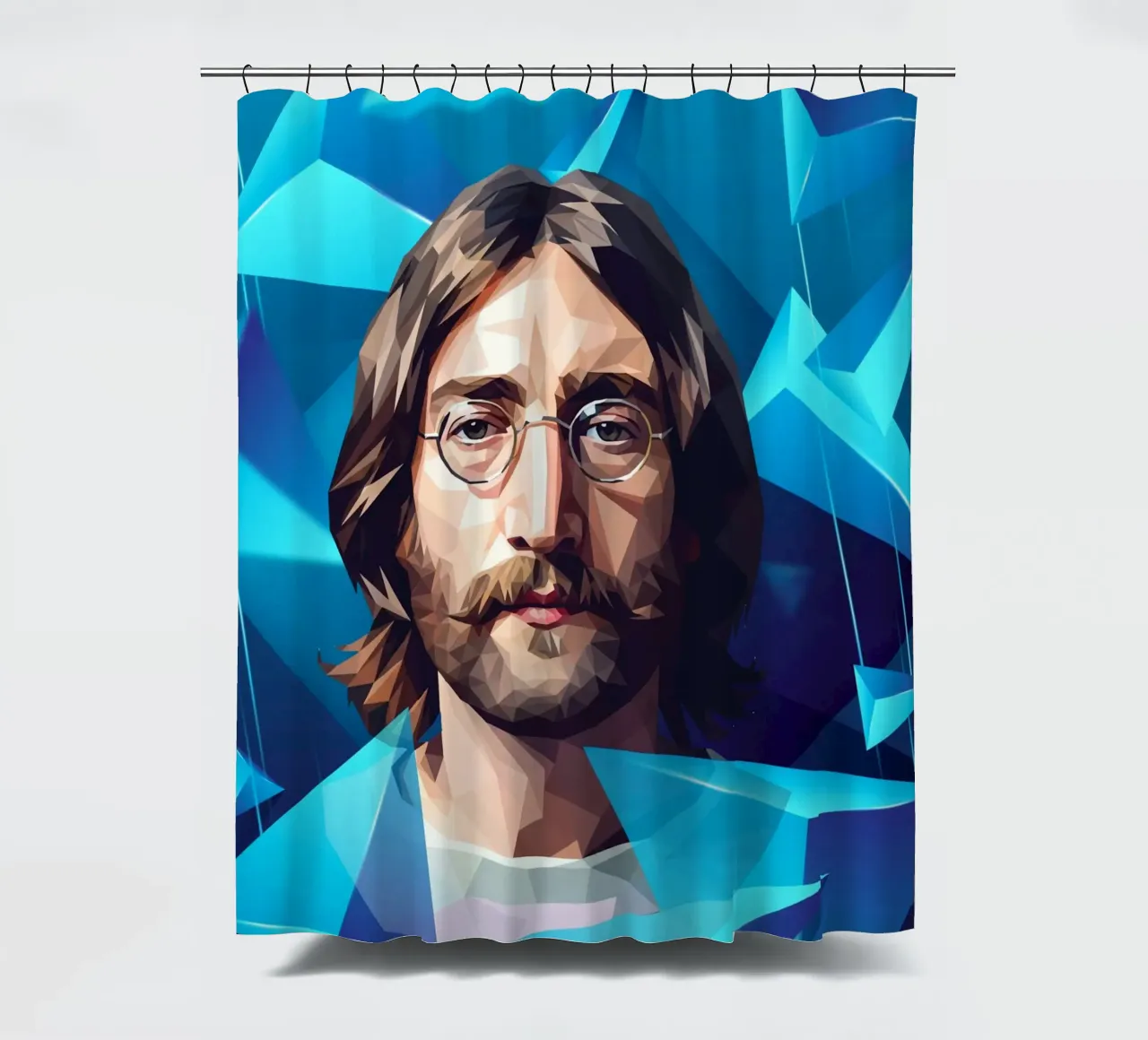 John Lennon Lowpoly tenda da doccia da Low Profile