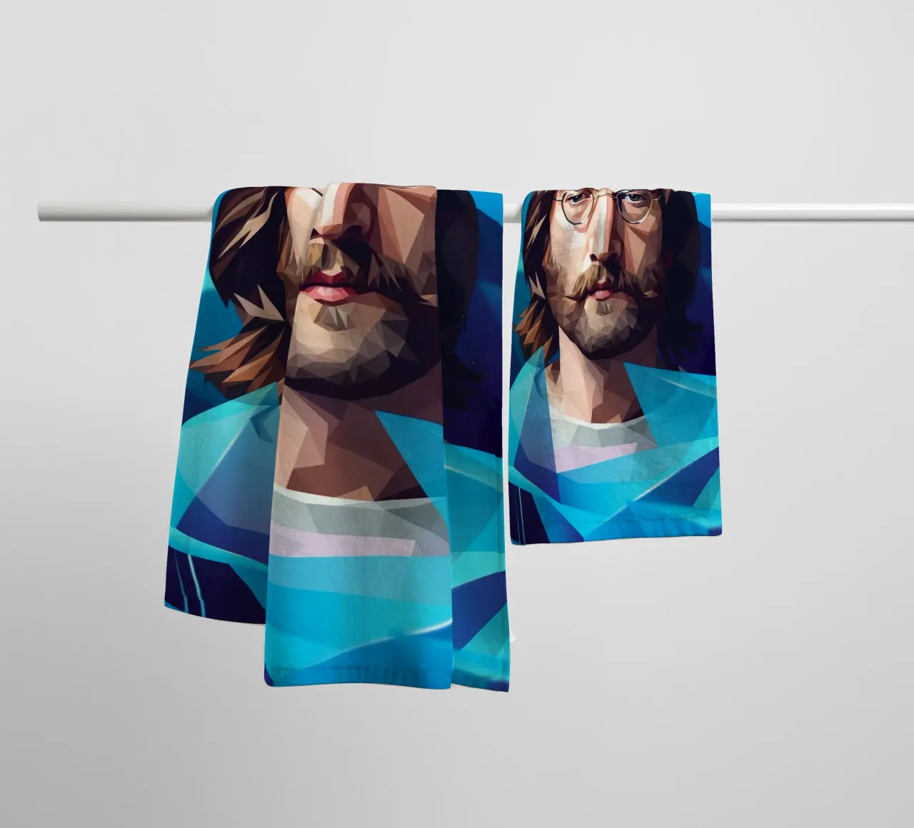 John Lennon Lowpoly asciugamano da bagno da Low Profile