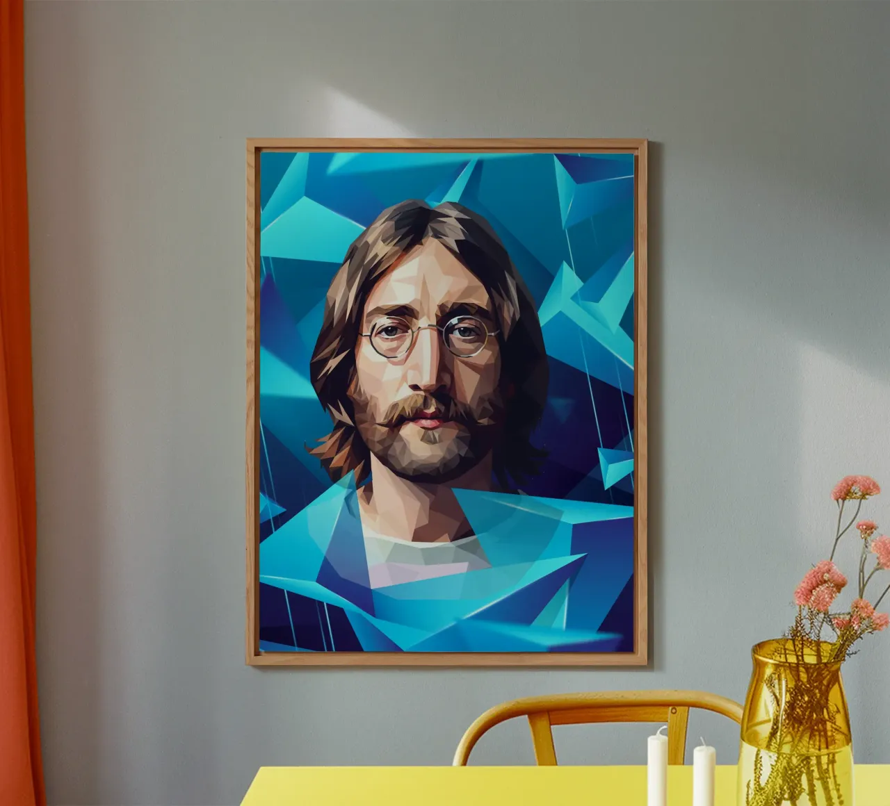John Lennon Lowpoly alluminio dibond da Low Profile
