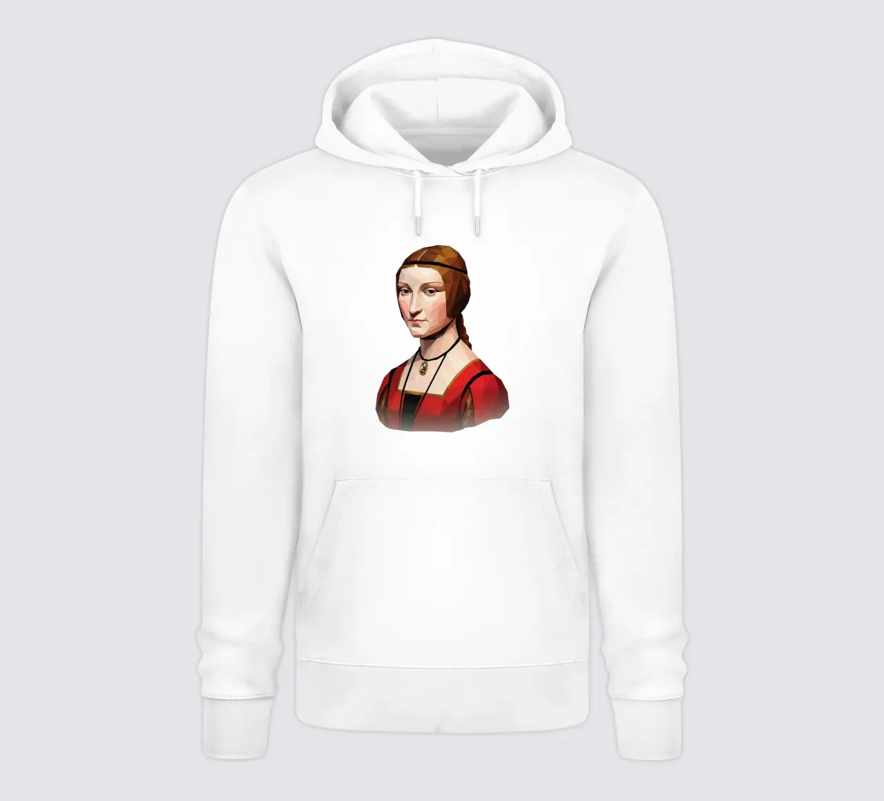 La Belle Ferronnière Lowpoly felpa con cappuccio da Low Profile