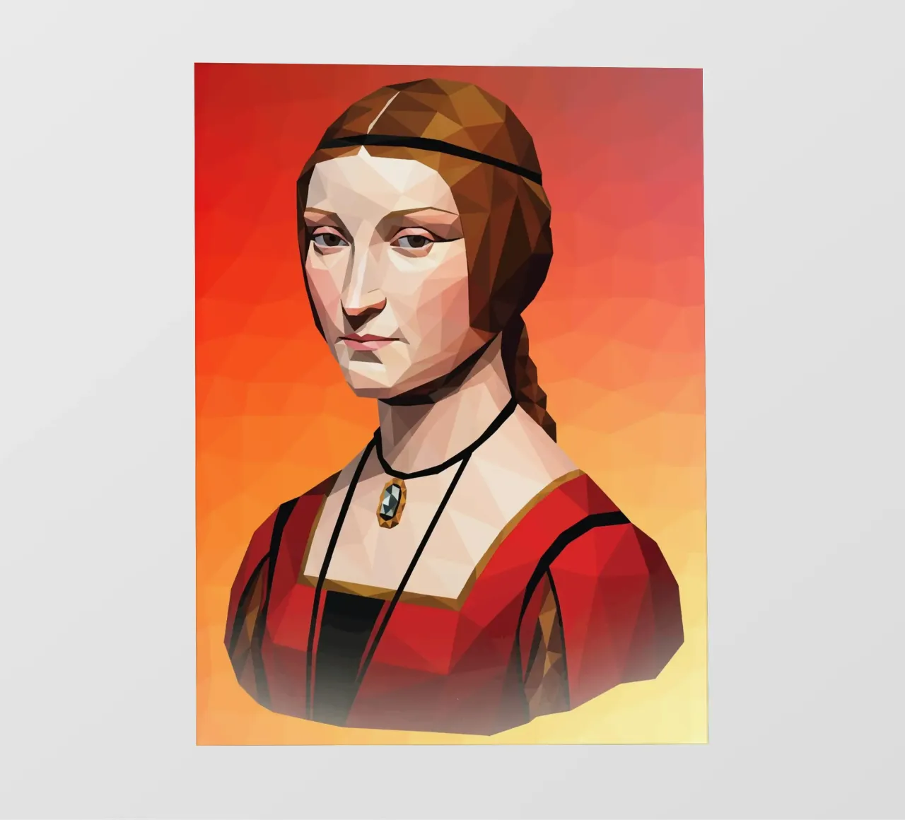 La Belle Ferronnière Lowpoly pellicola backlit da Low Profile