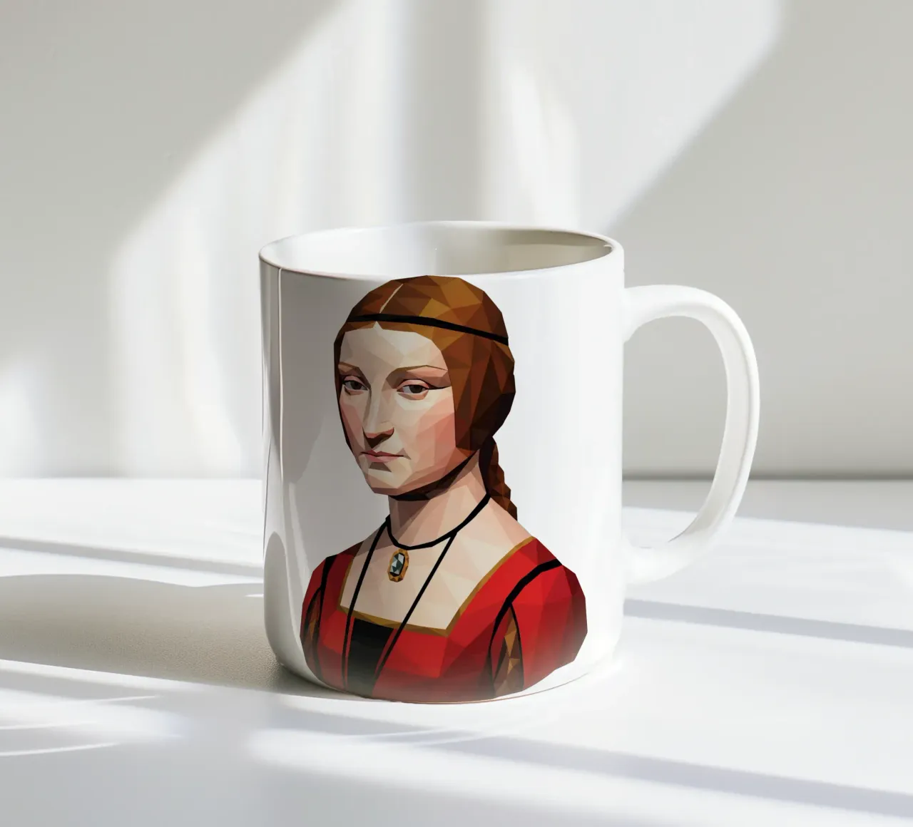 La Belle Ferronnière Lowpoly tazza in ceramica da Low Profile