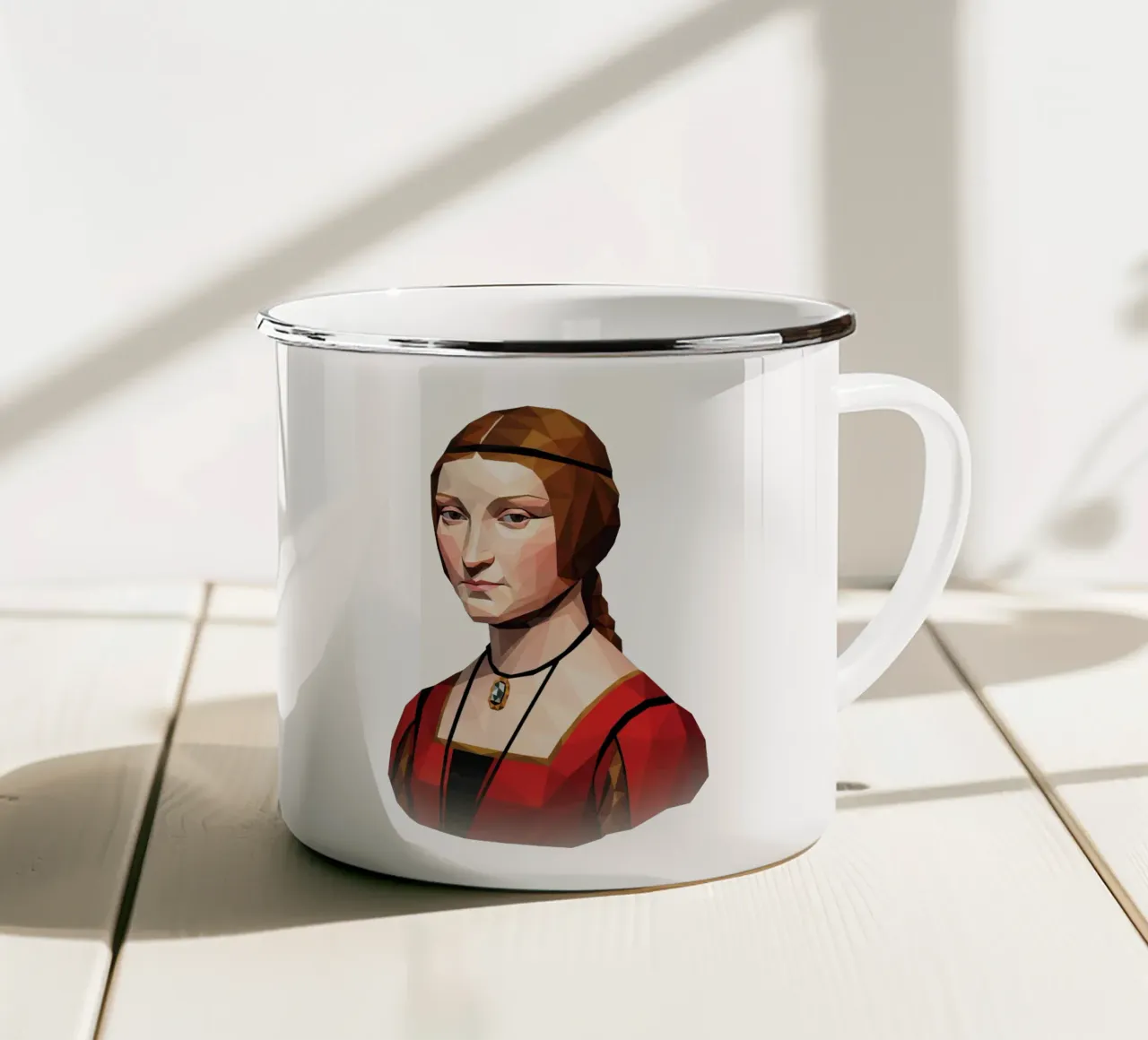 La Belle Ferronnière Lowpoly tazza in smalto da Low Profile