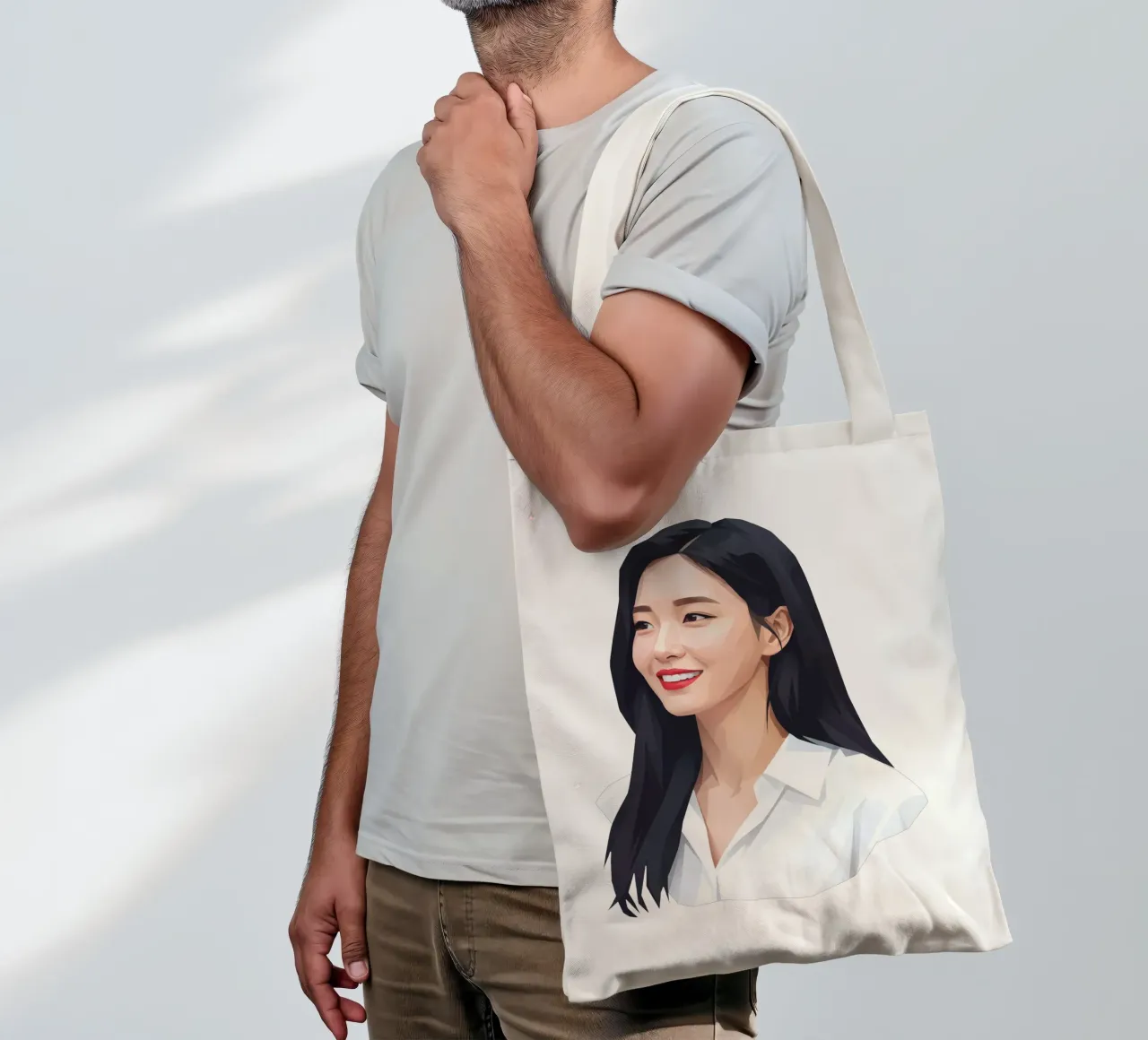 Bae Suzy Lowpoly borsa in juta da Low Profile