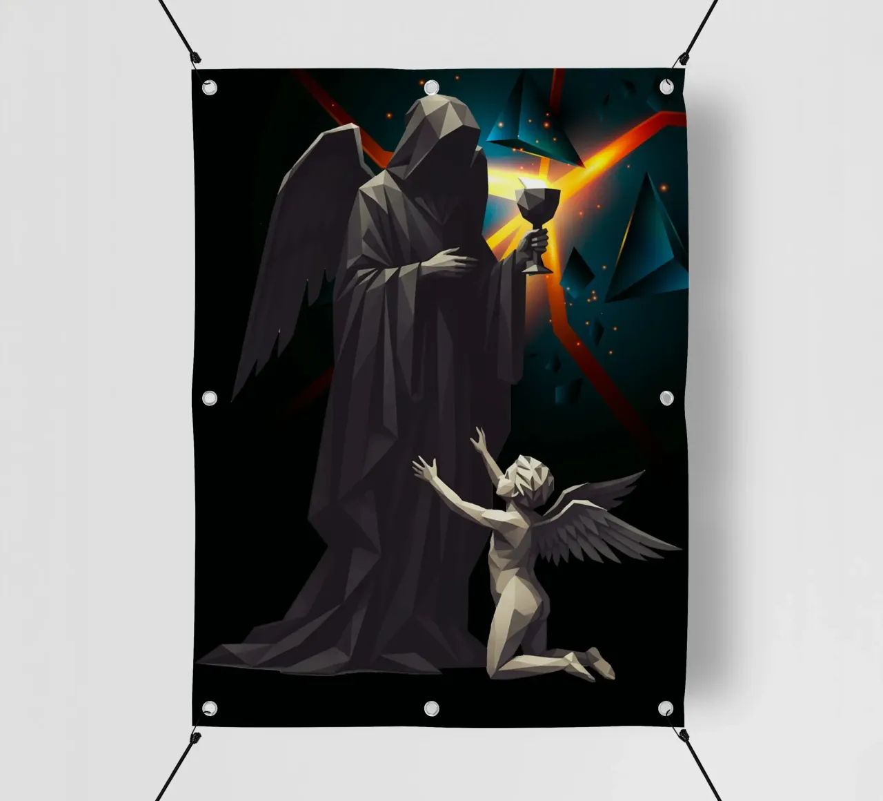 L'angelo dell'ultima tazza Lowpoly telo in pvc da Low Profile