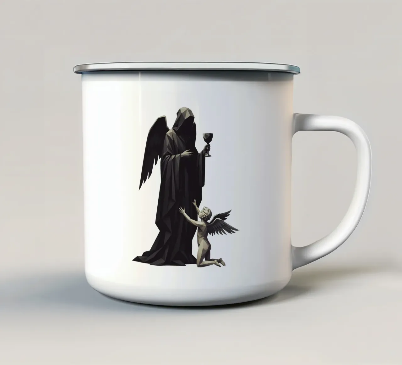 L'angelo dell'ultima tazza Lowpoly tazza in smalto da Low Profile