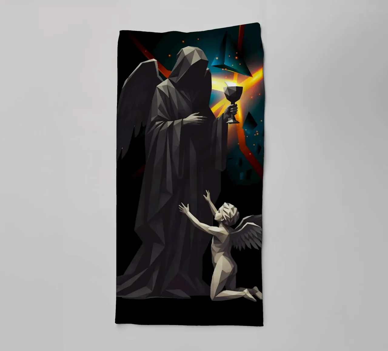 L'angelo dell'ultima tazza Lowpoly asciugamano da bagno da Low Profile