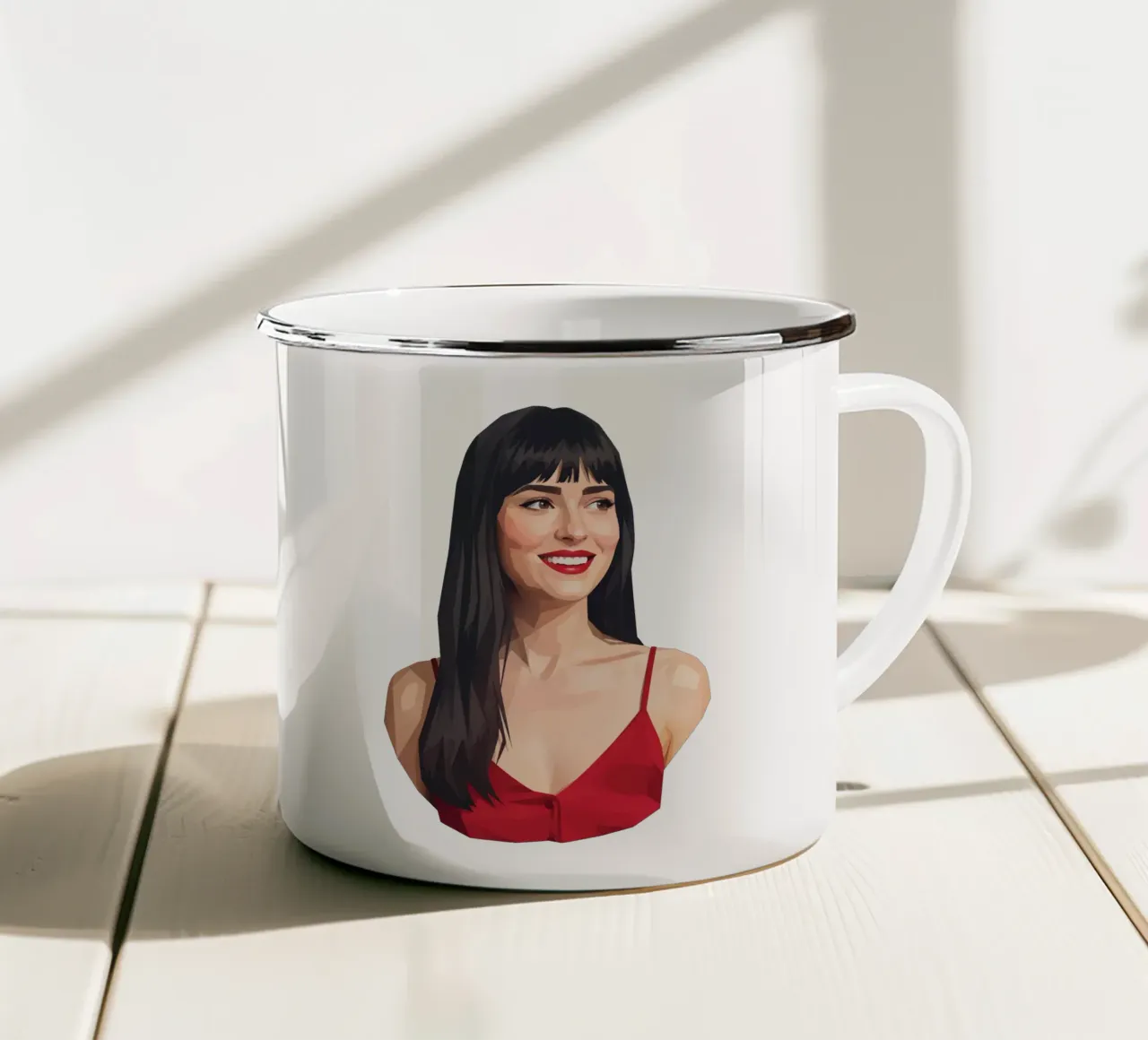 Dakota Johnson Lowpoly tazza in smalto da Low Profile
