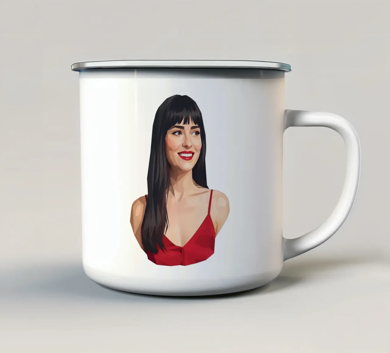 Dakota Johnson Lowpoly tazza in smalto da Low Profile