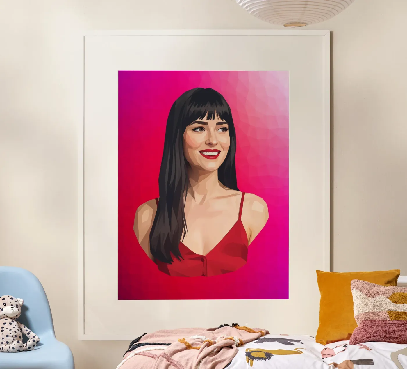 Dakota Johnson Lowpoly poster da Low Profile