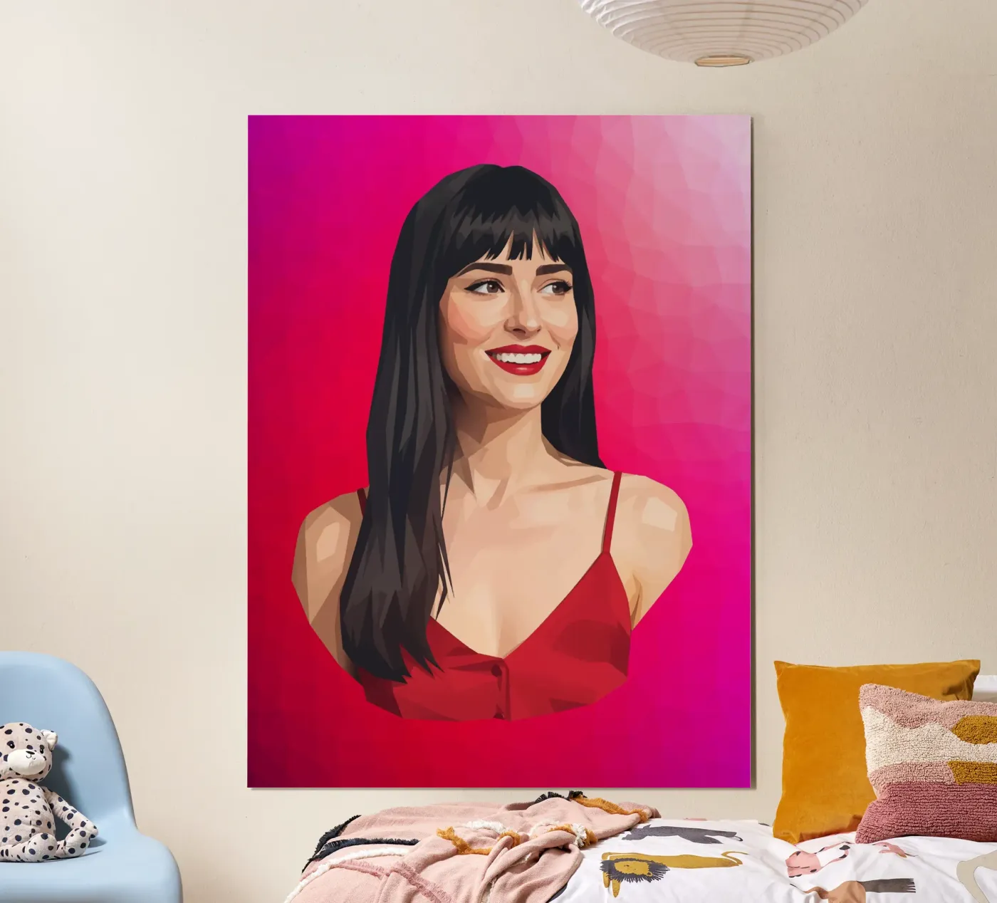 Dakota Johnson Lowpoly poster da Low Profile