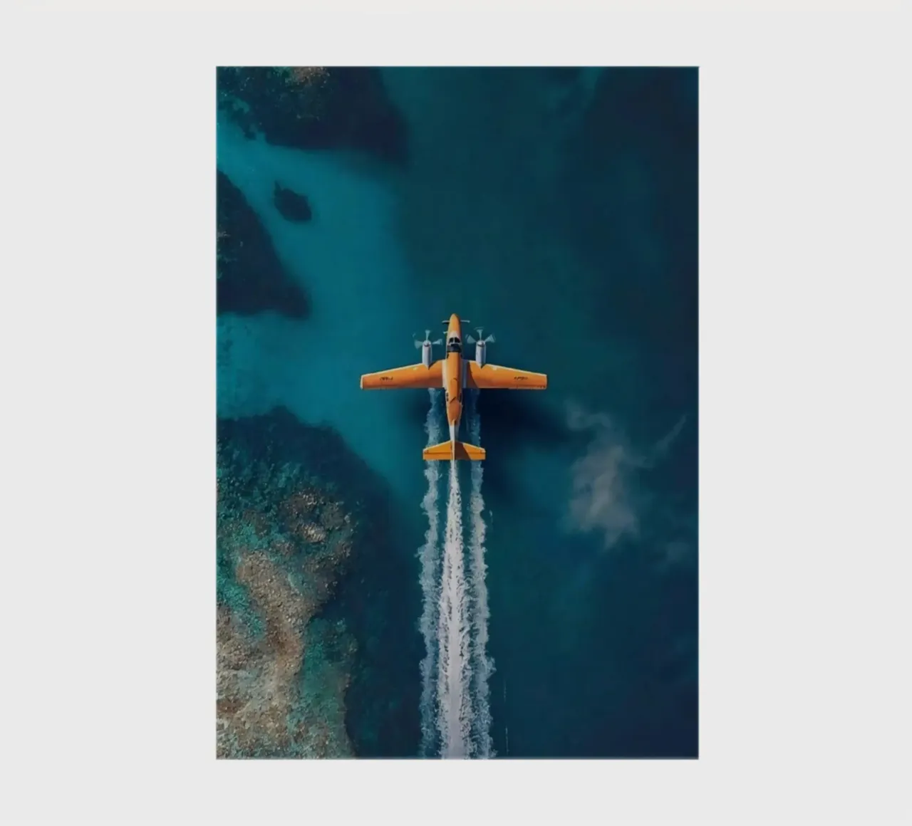 plane slide on water notebook by Fost