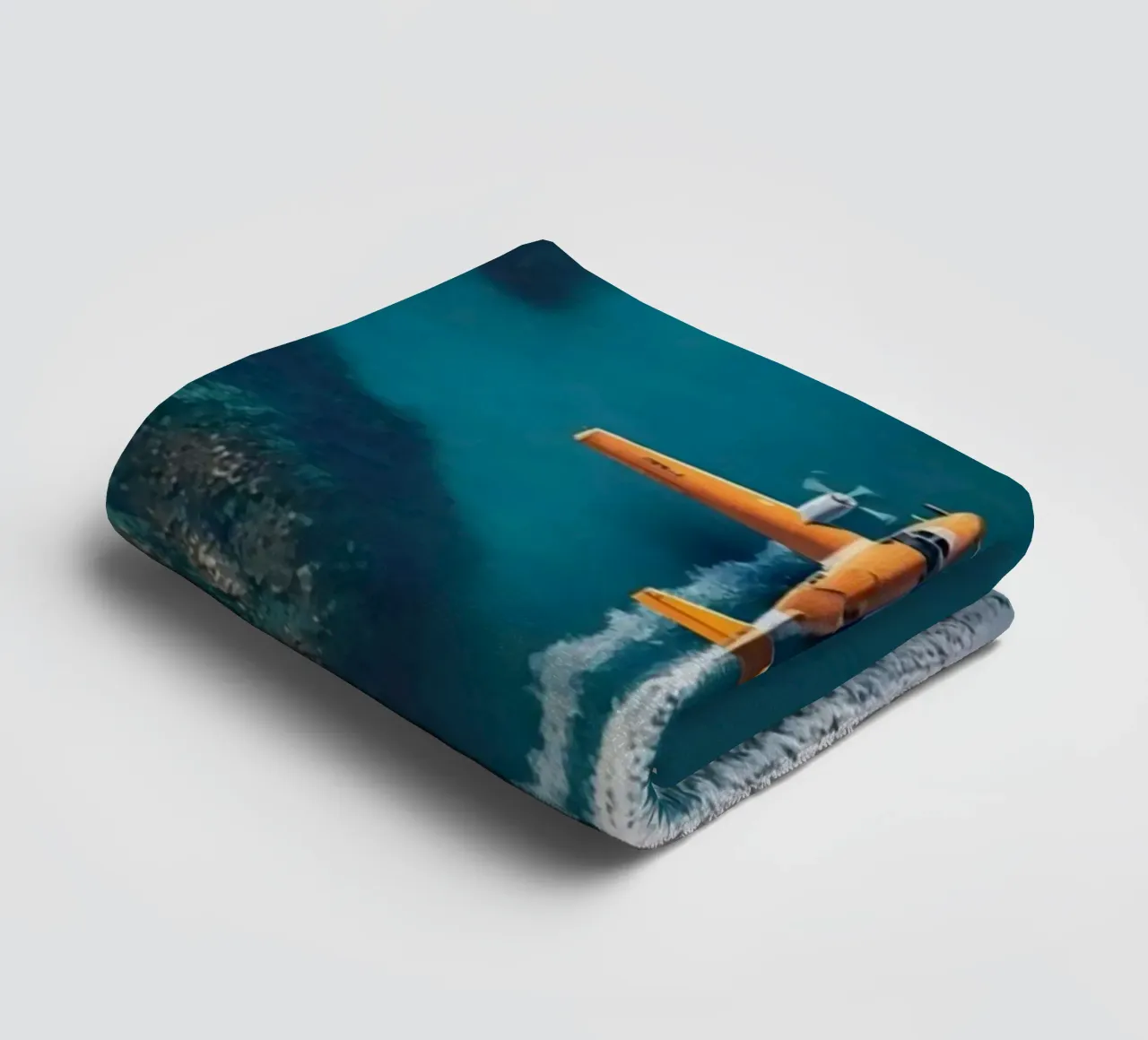 plane slide on water asciugamano da bagno da Fost
