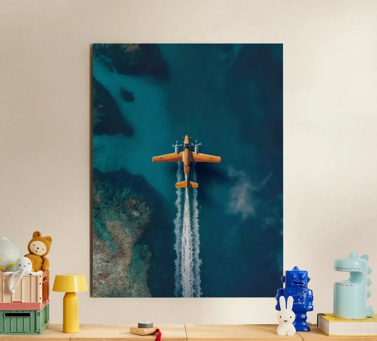 plane slide on water pannello forex da Fost