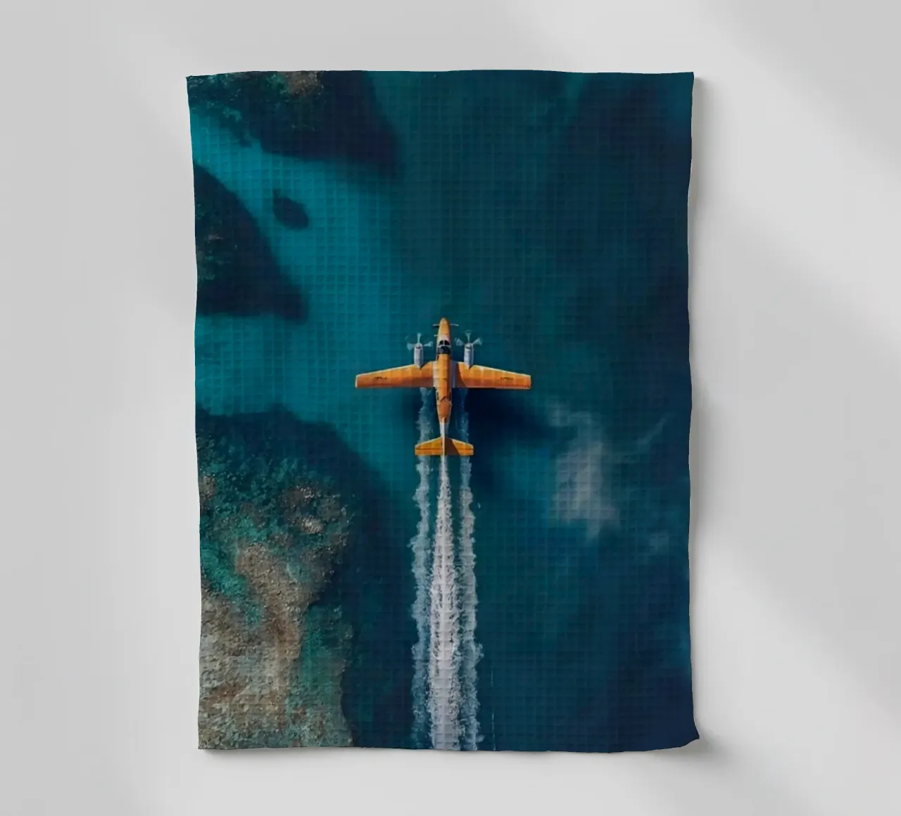 plane slide on water canovaccio da cucina da Fost