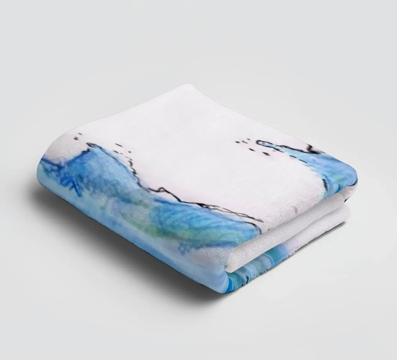 boat on giant wave asciugamano da bagno da Fost