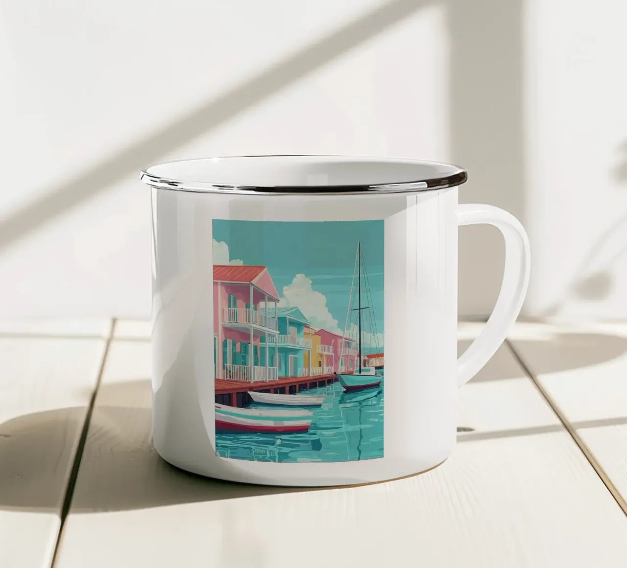 Antigua e Barbuda Caraibi tazza in smalto da Catvalenzuele