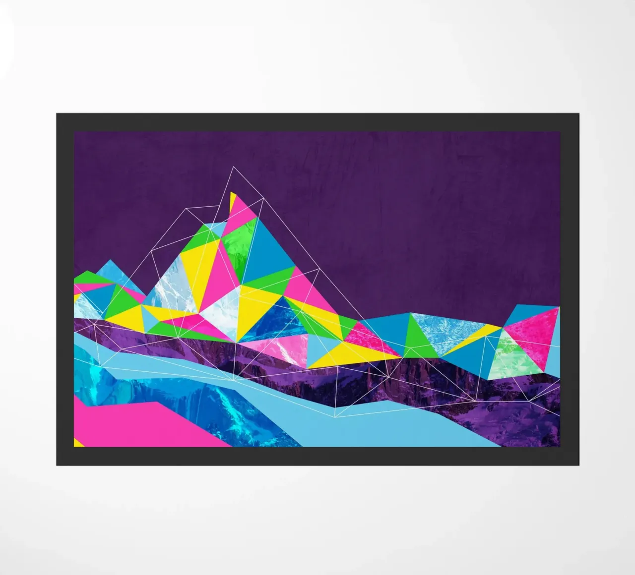 Polygon Mountain doormat by Kim Hubball Studio