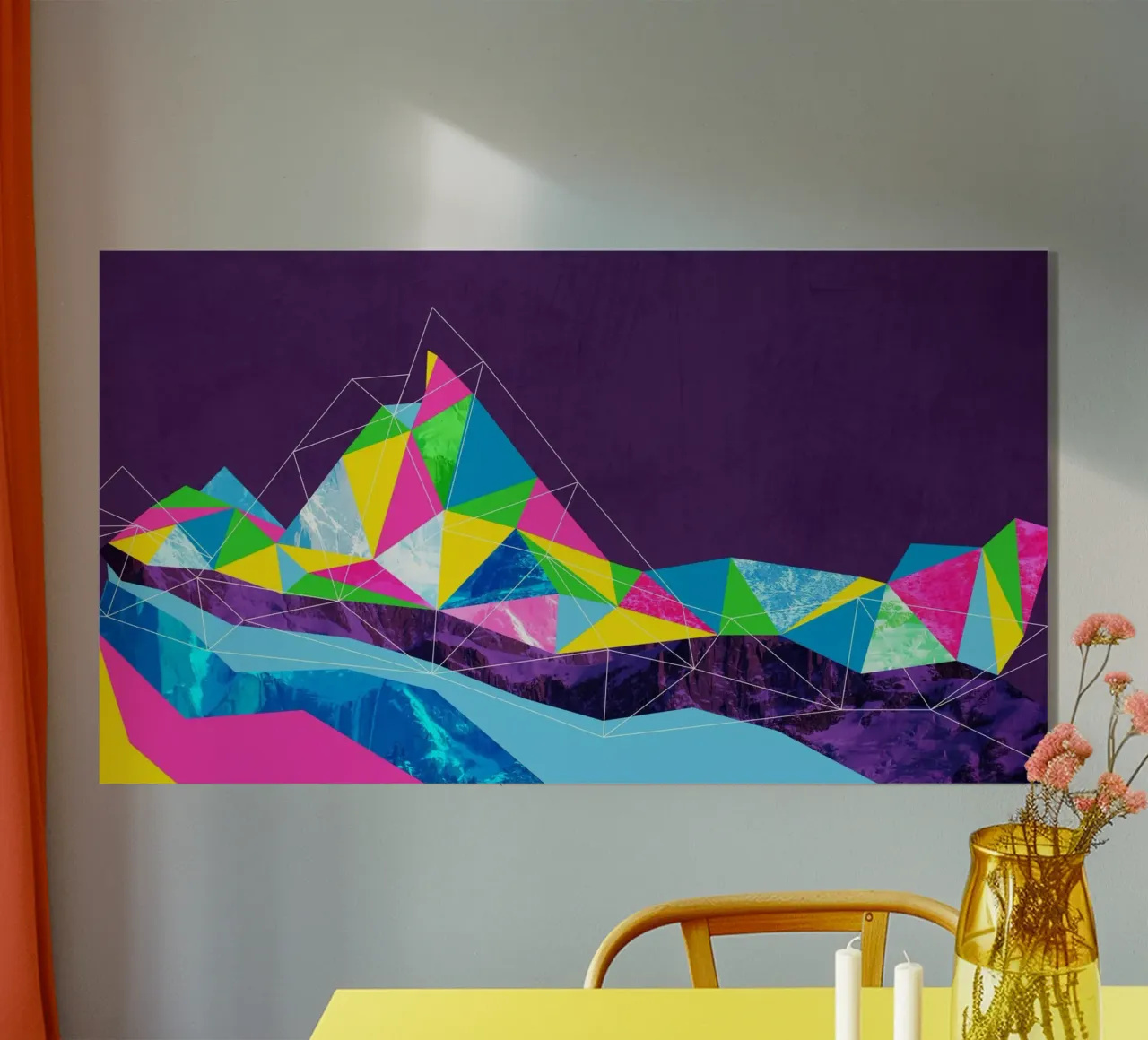 Montagna poligonale plexiglass da Kim Hubball Studio