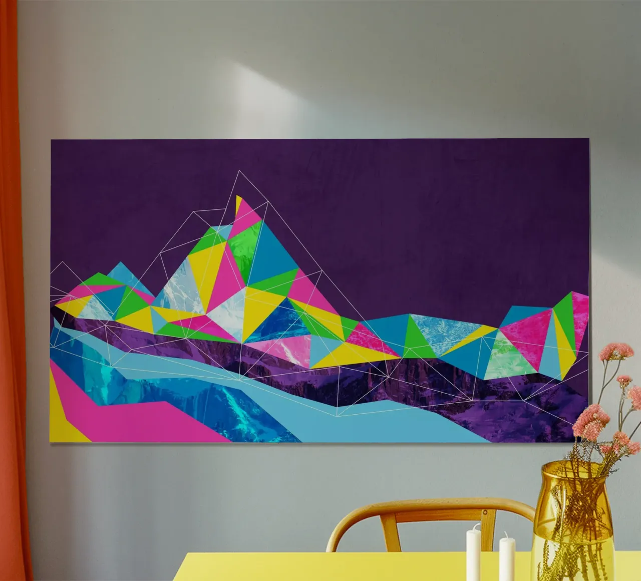 Polygon Mountain poster by Kim Hubball Studio