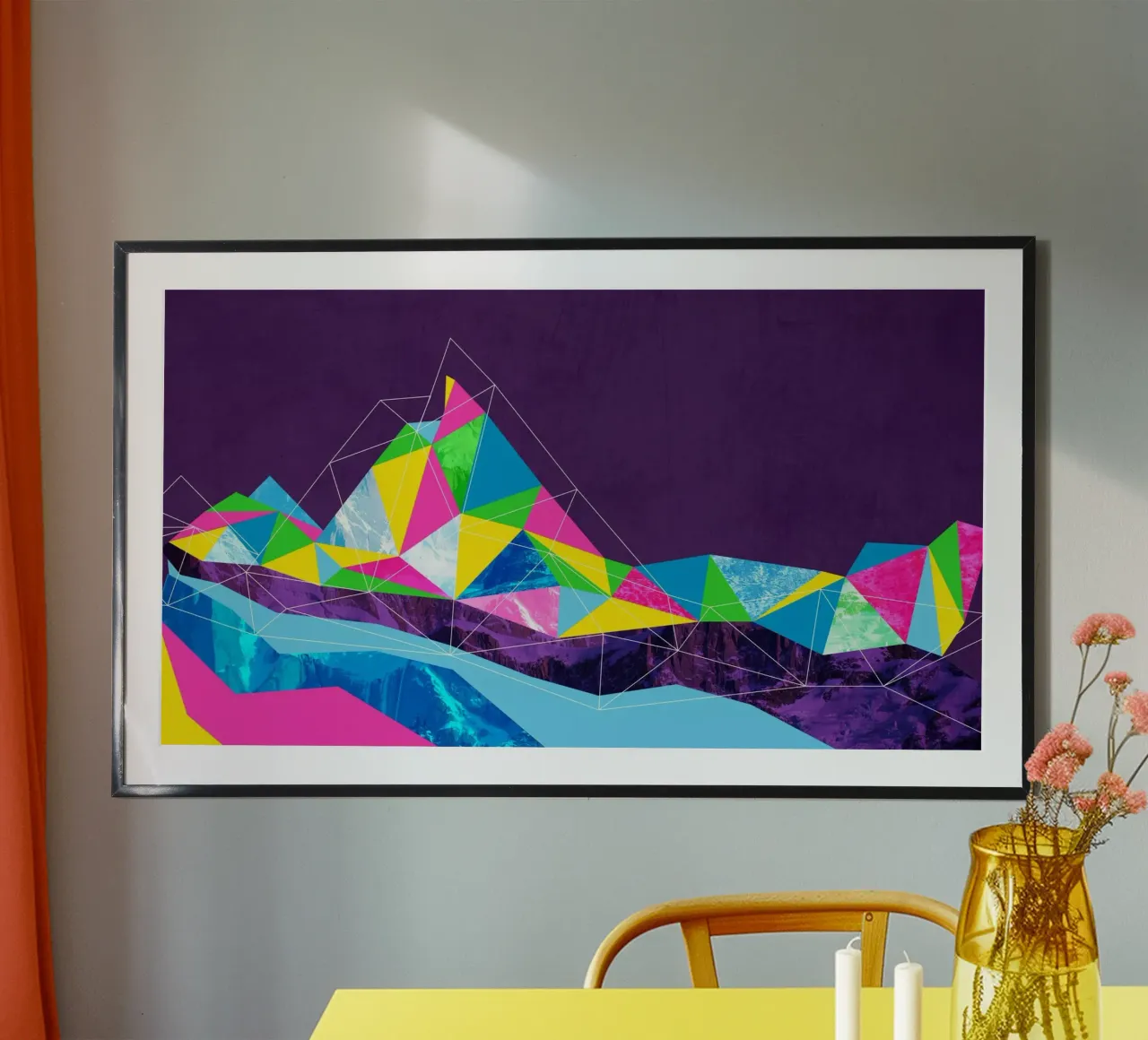 Polygon Mountain poster by Kim Hubball Studio