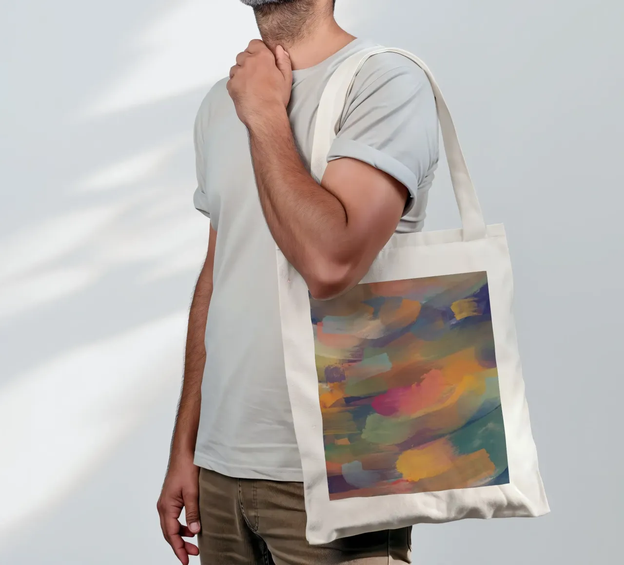paint ink gradient borsa in juta da Fost