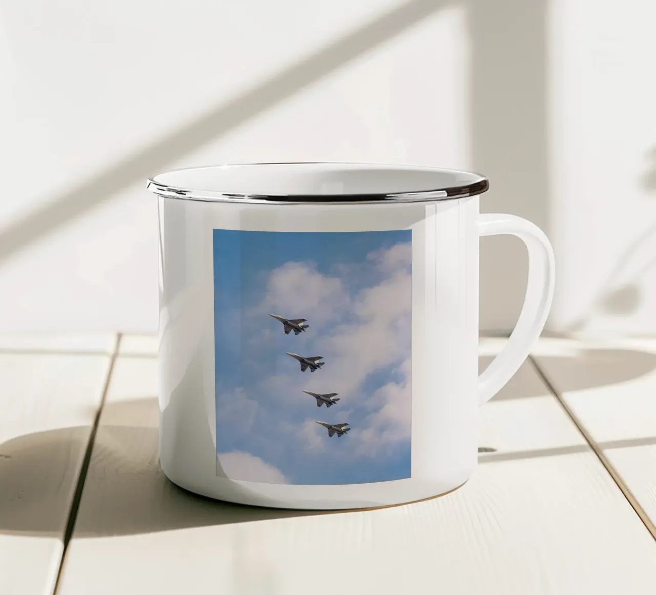 plane line sky tazza in smalto da Fost