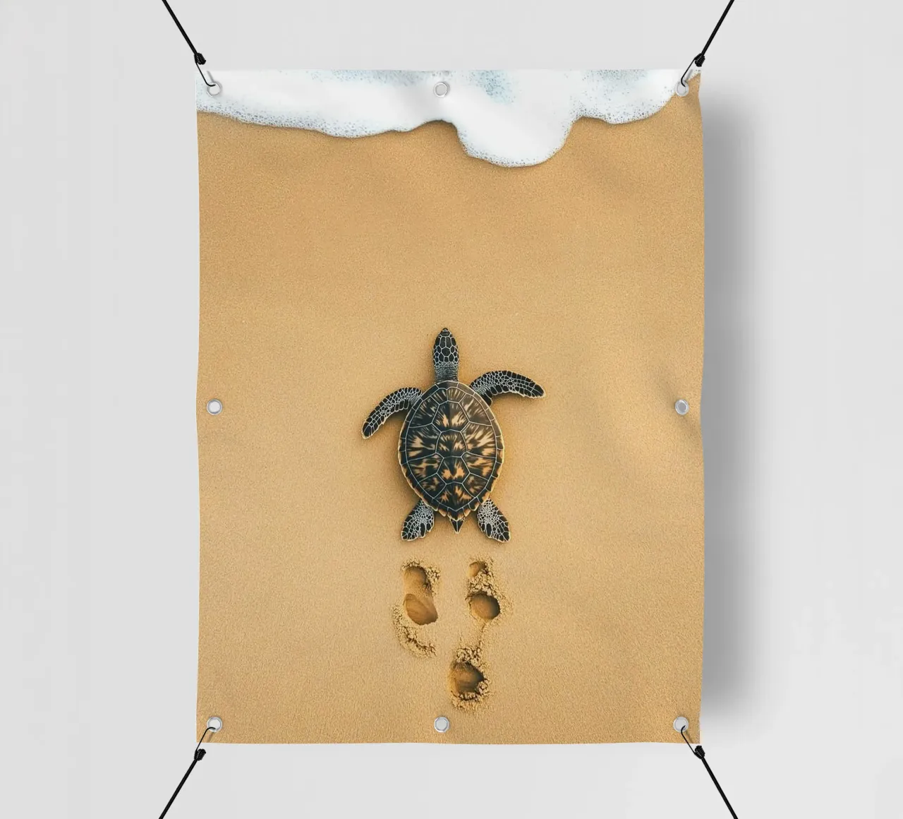 turtle on sand telo in pvc da Fost