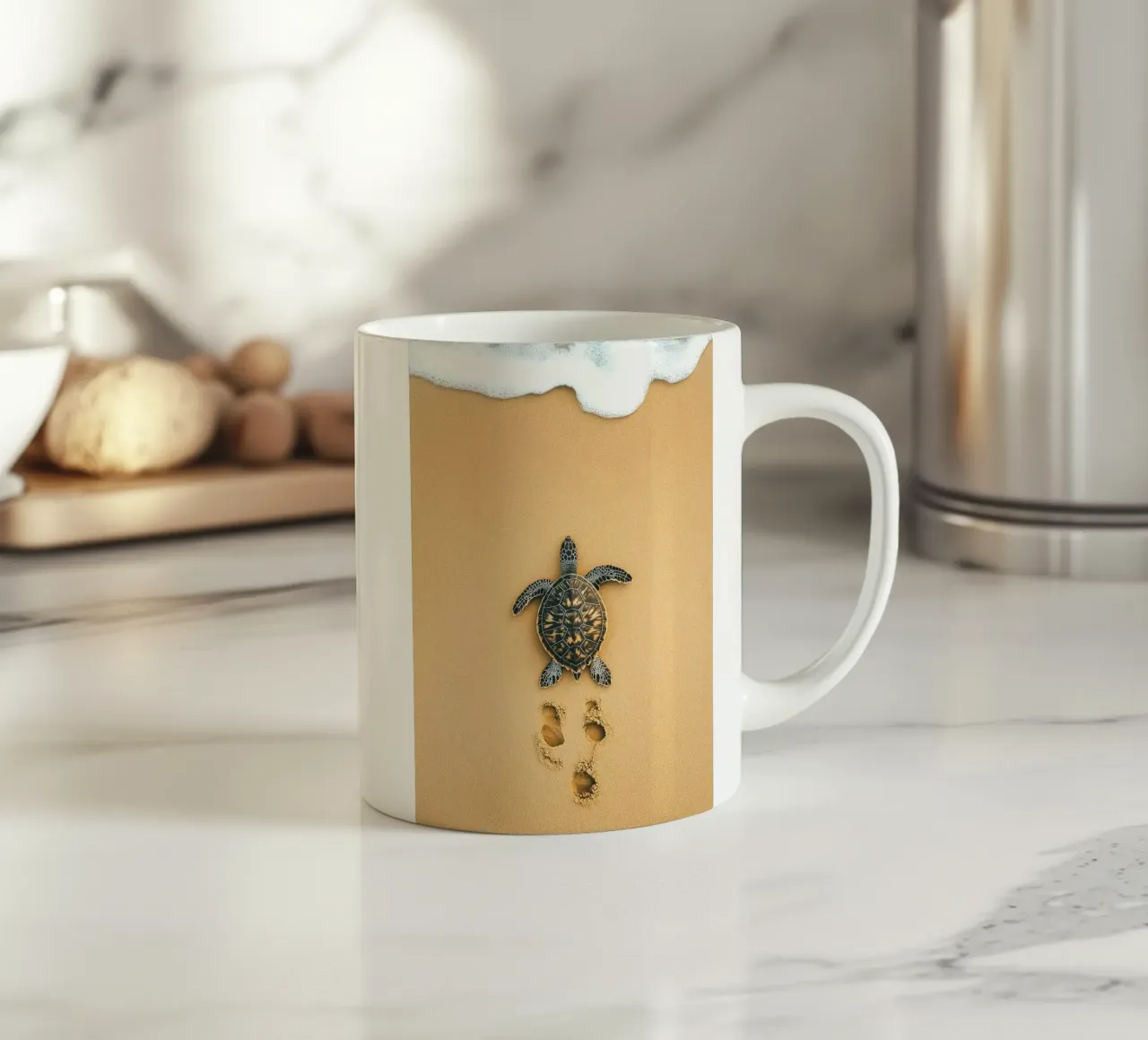 turtle on sand tazza in ceramica da Fost