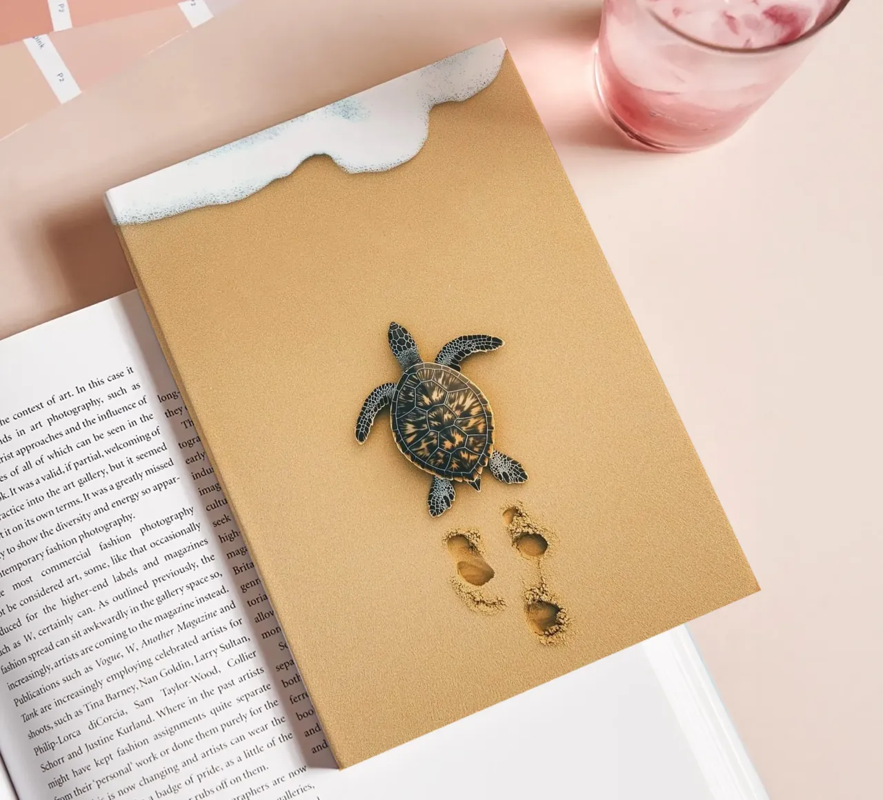 turtle on sand notebook by Fost