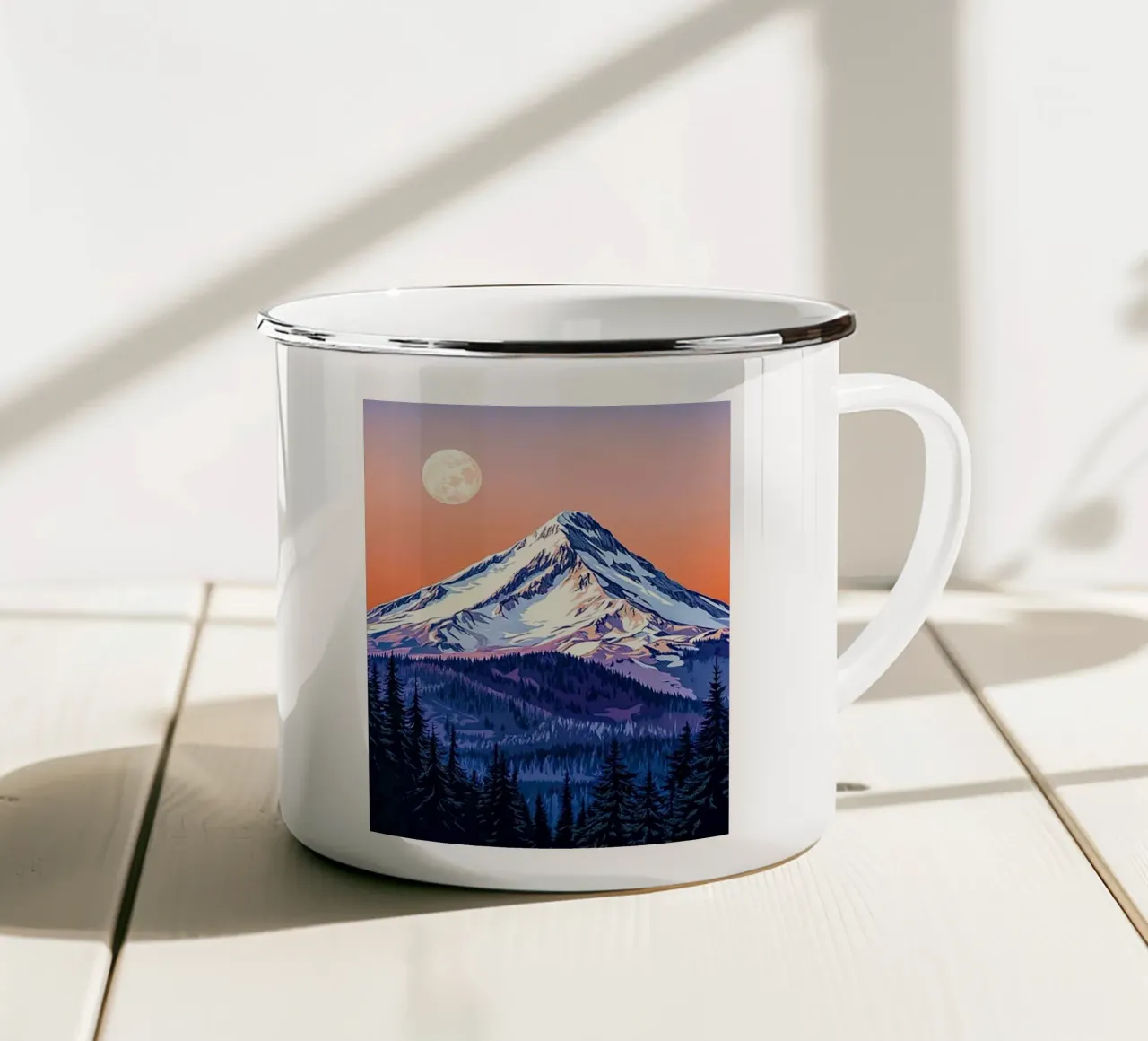 Monte Hood Oregon tazza in smalto da Catvalenzuele