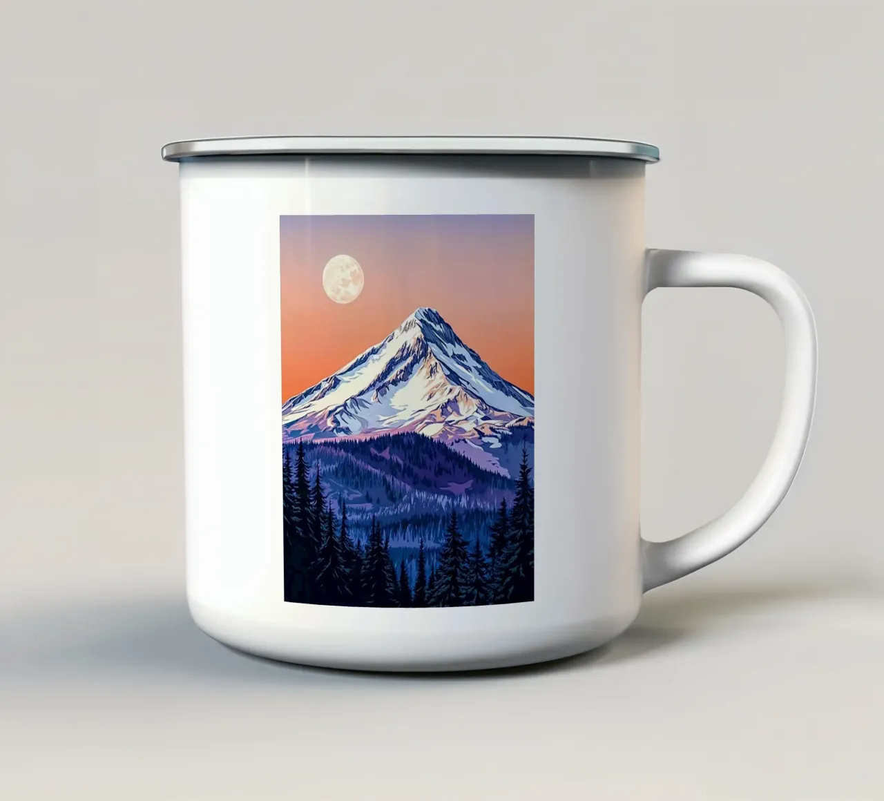 Monte Hood Oregon tazza in smalto da Catvalenzuele