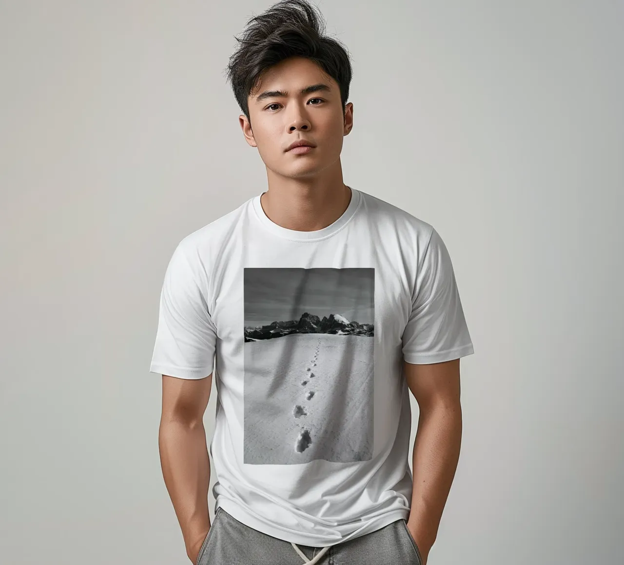 Footprints in the snow t-shirt da Fjöllart