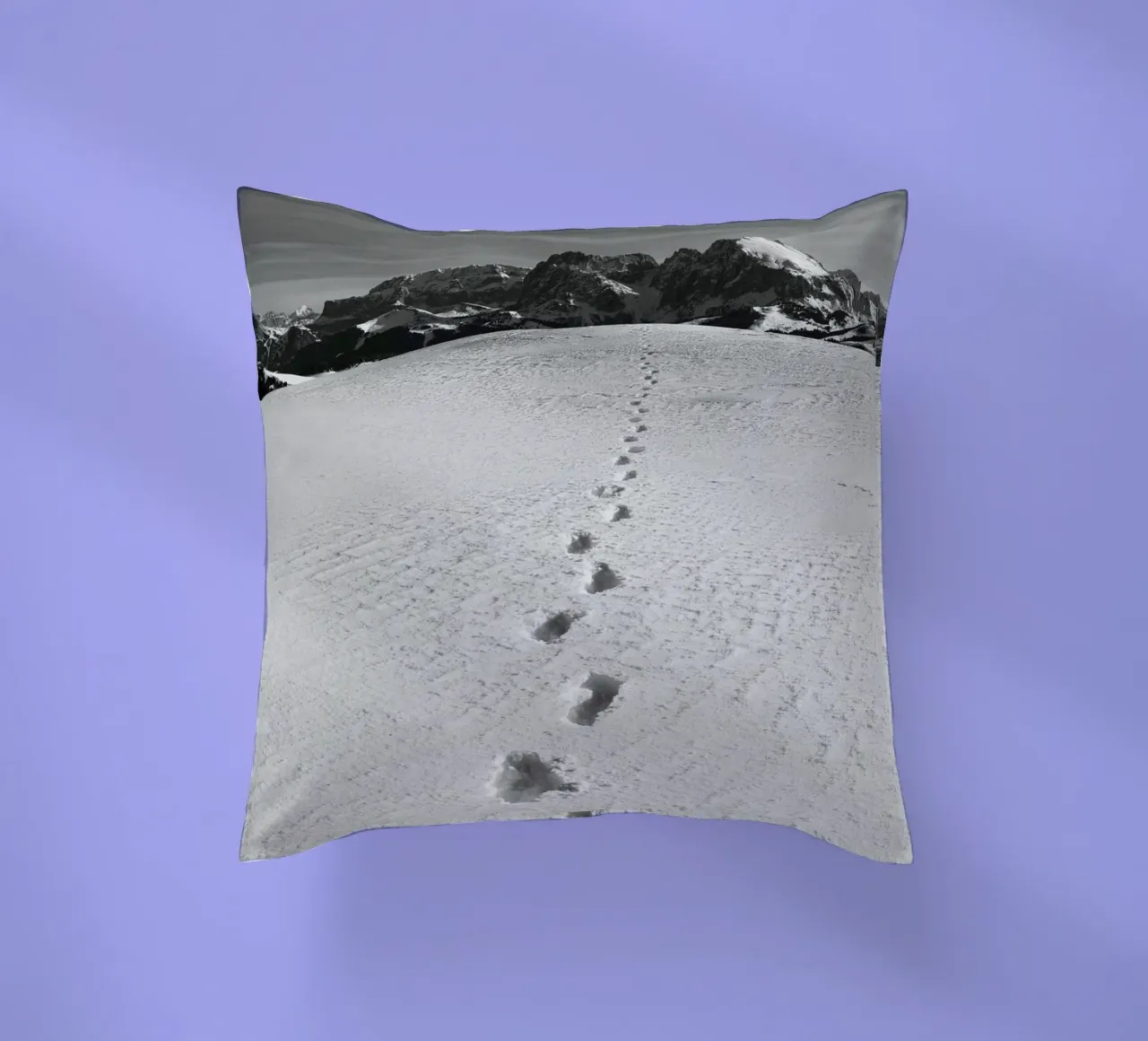 Footprints in the snow cuscino da Fjöllart