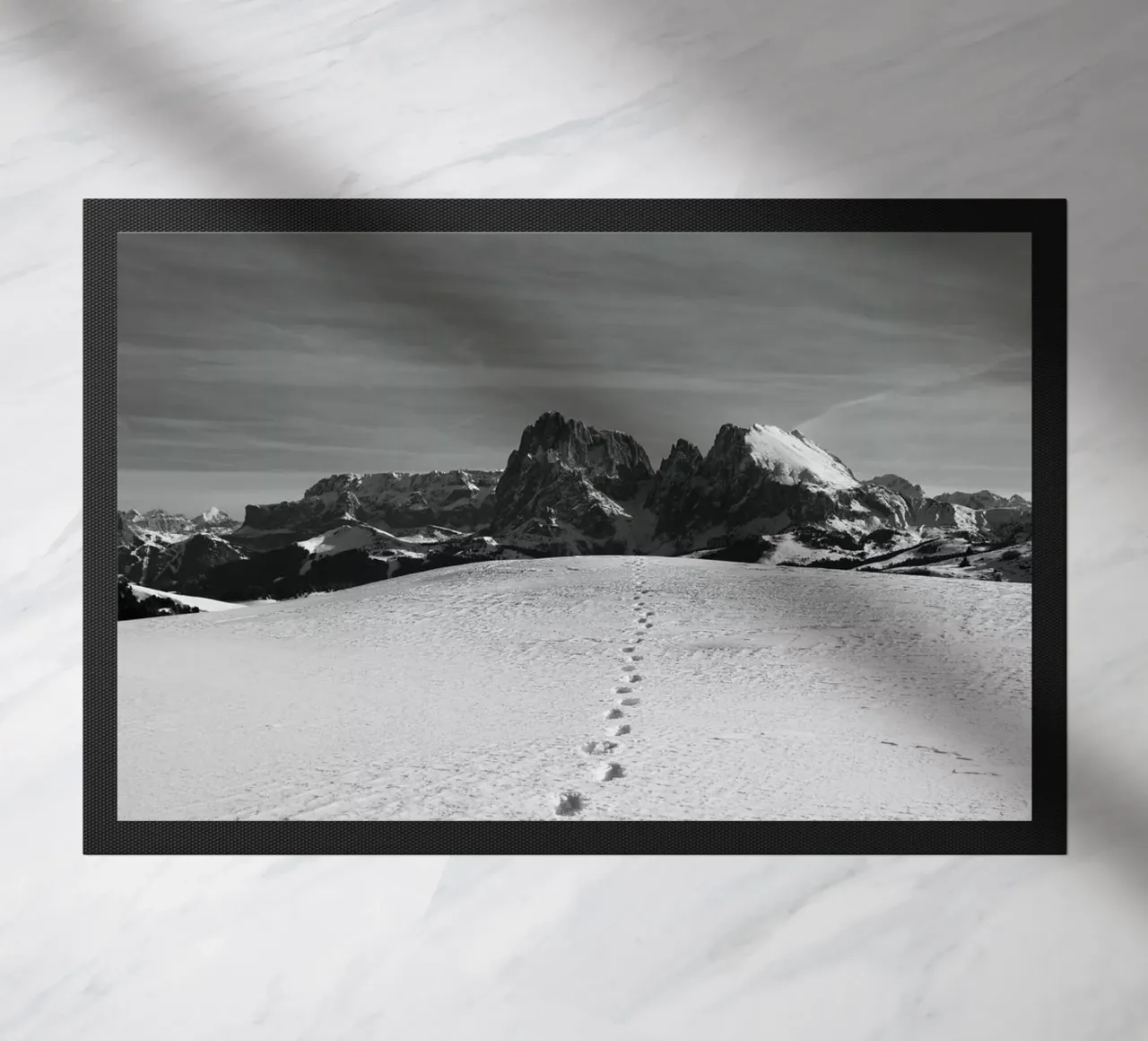 Footprints in the snow zerbino da Fjöllart