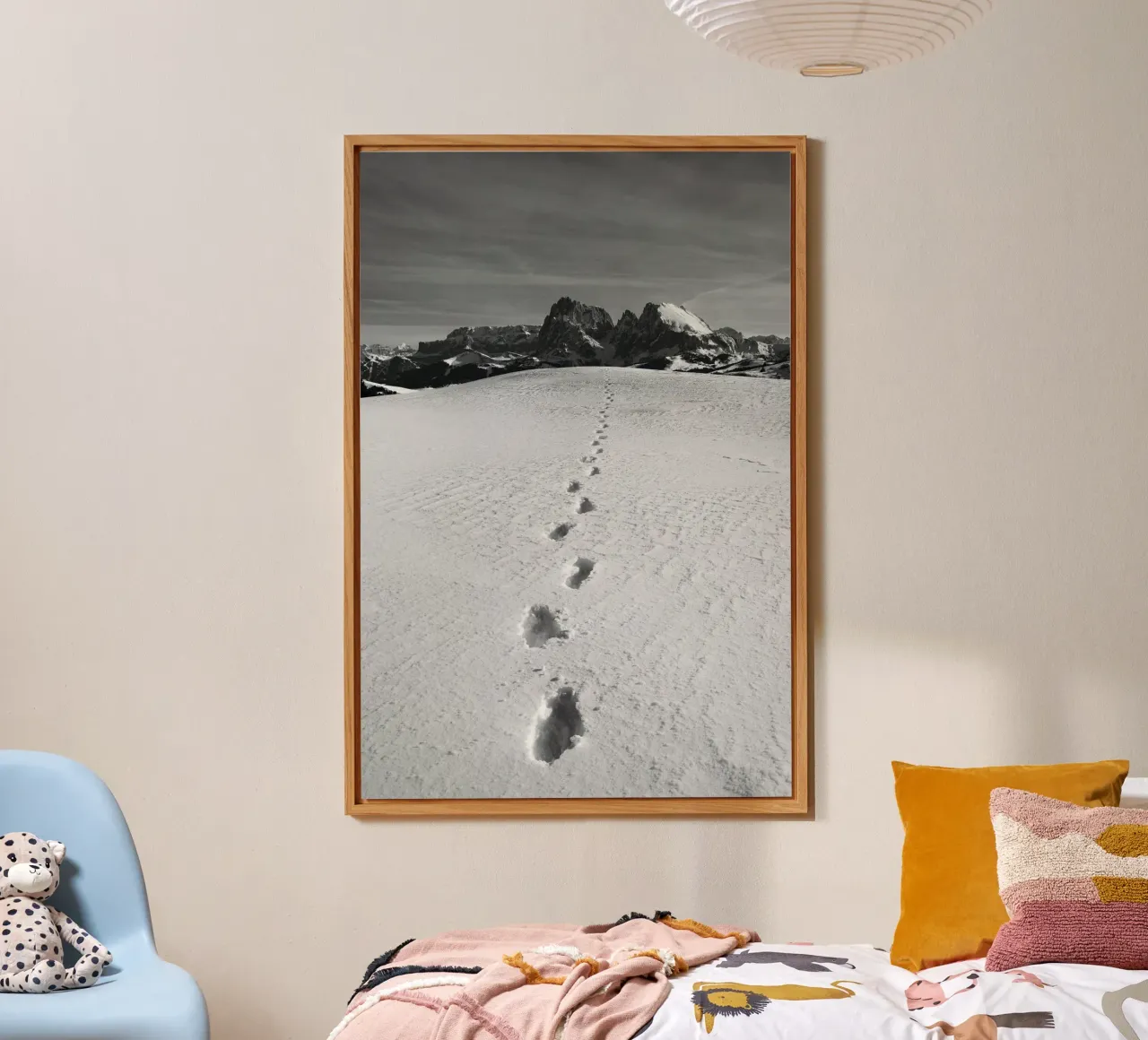 Footprints in the snow alluminio dibond da Fjöllart