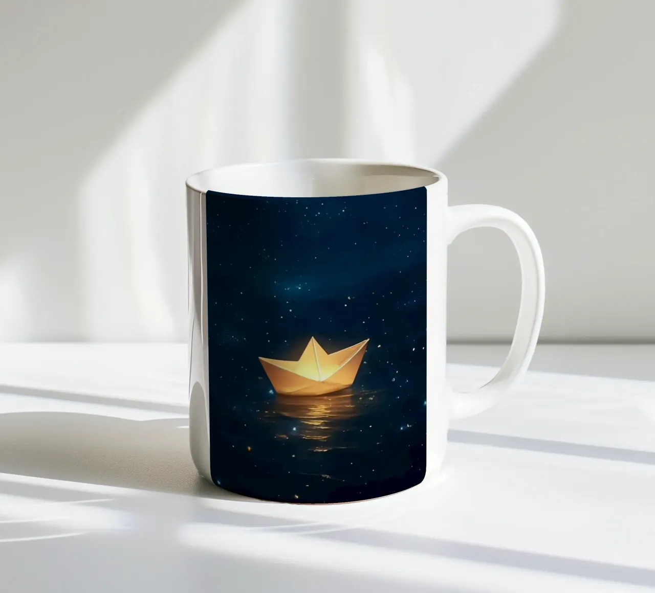light boat in starry tazza in ceramica da juli