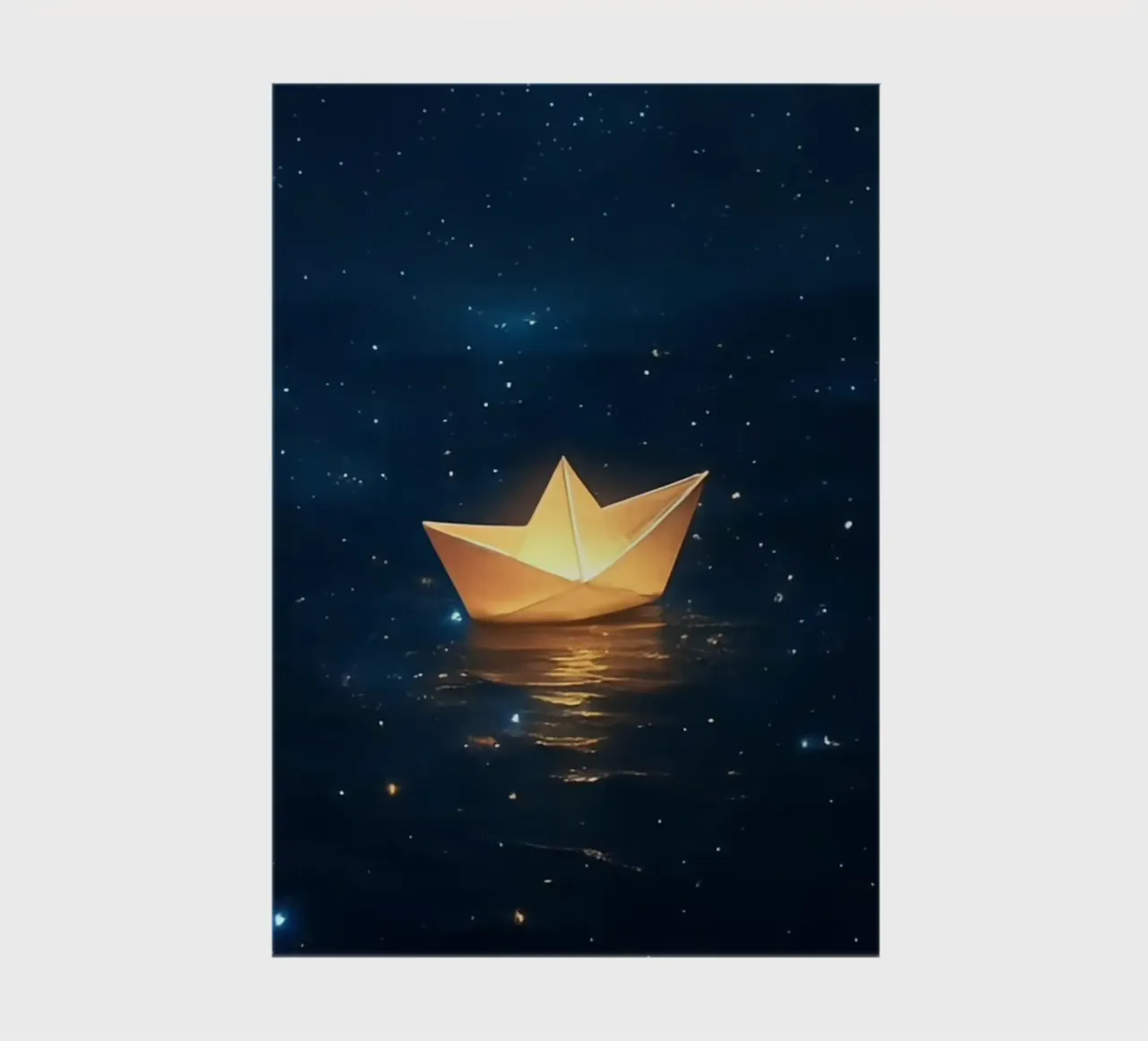 light boat in starry notebook by juli