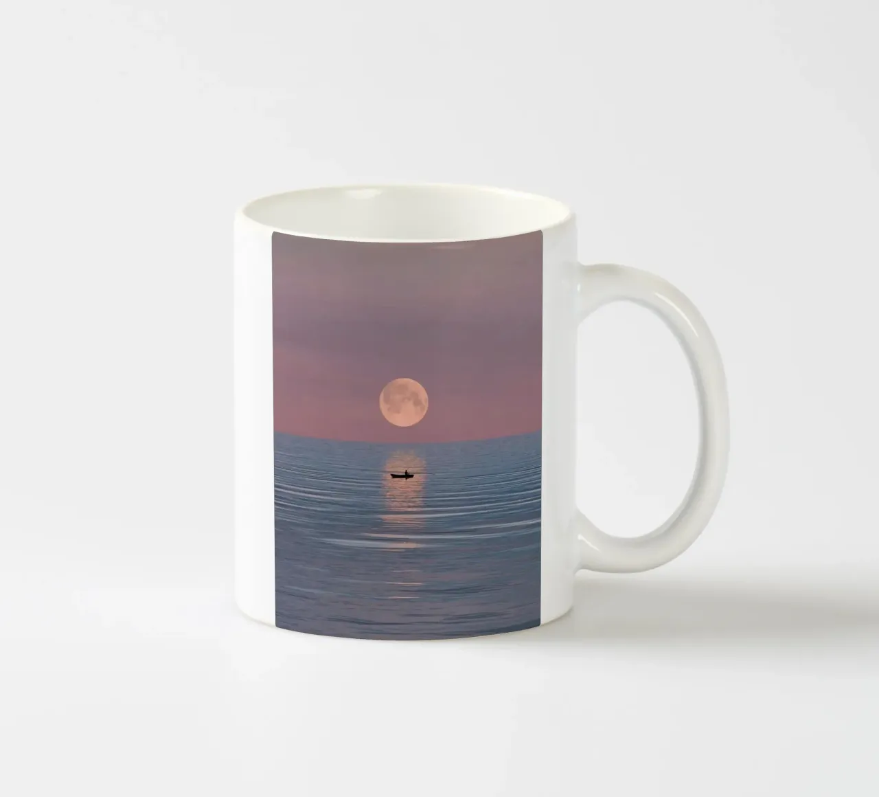 boating with moon tazza in ceramica da juli