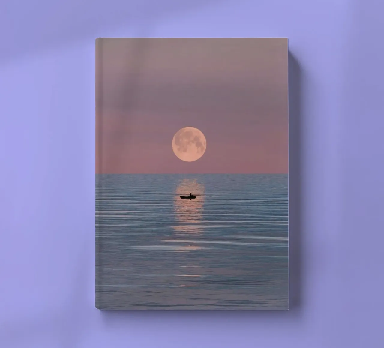boating with moon notebook by juli