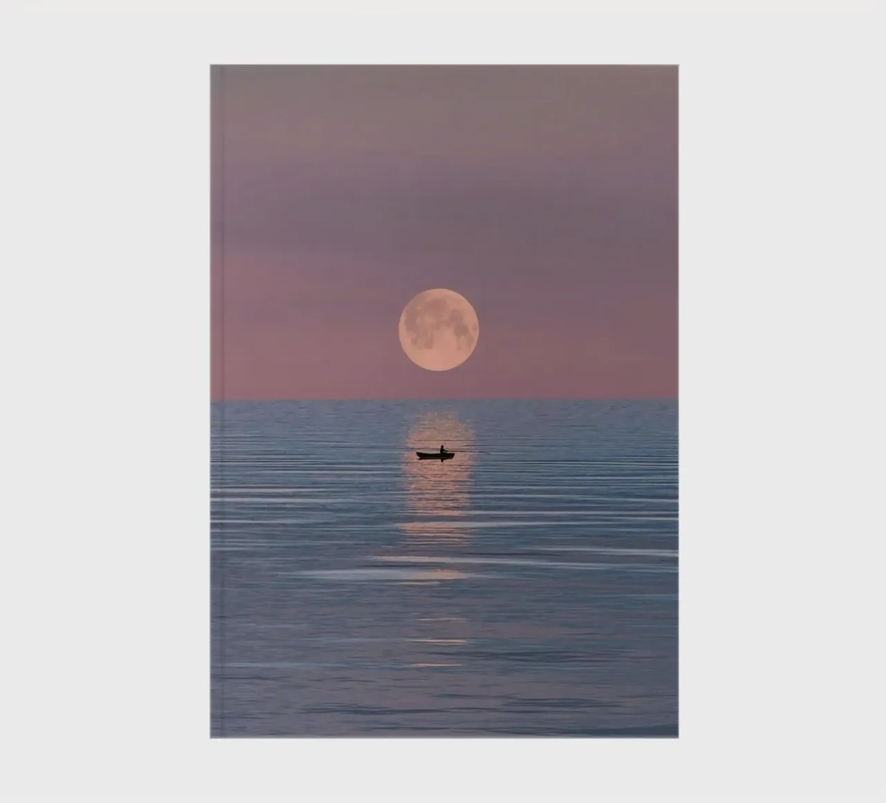 boating with moon notebook by juli