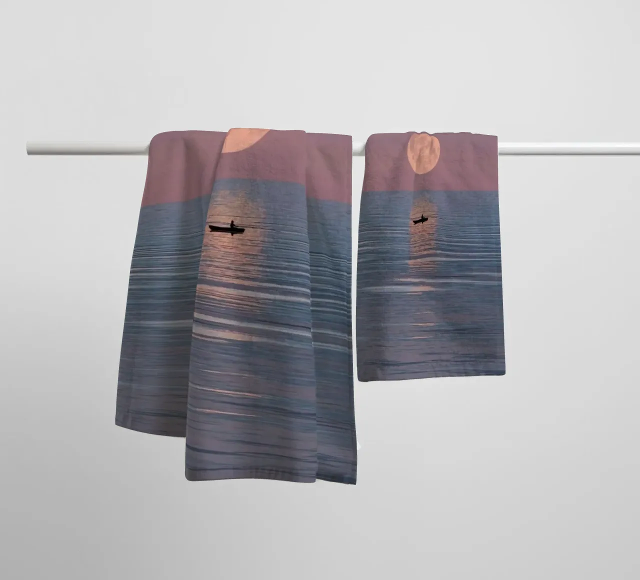 boating with moon towel by juli