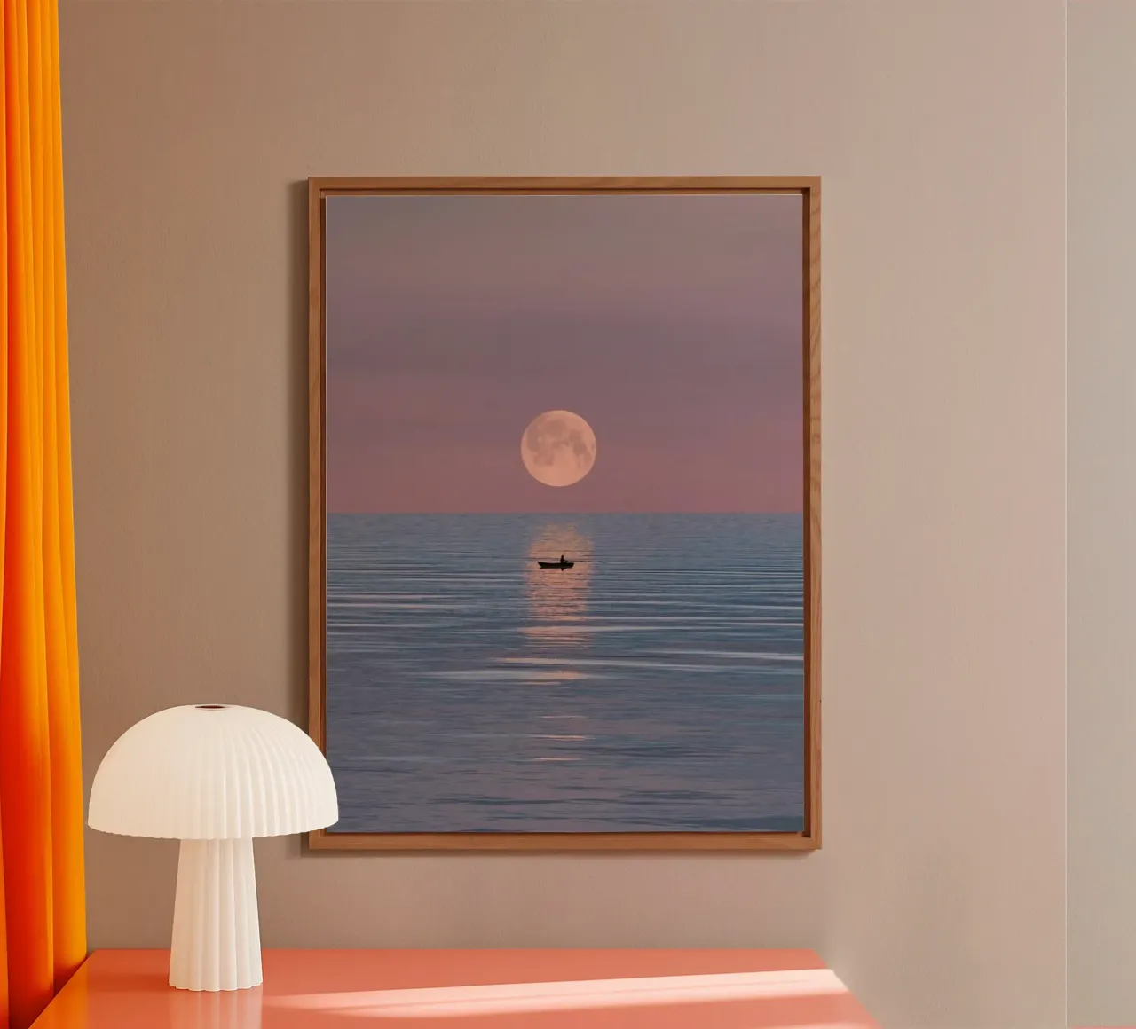 boating with moon alluminio dibond da juli