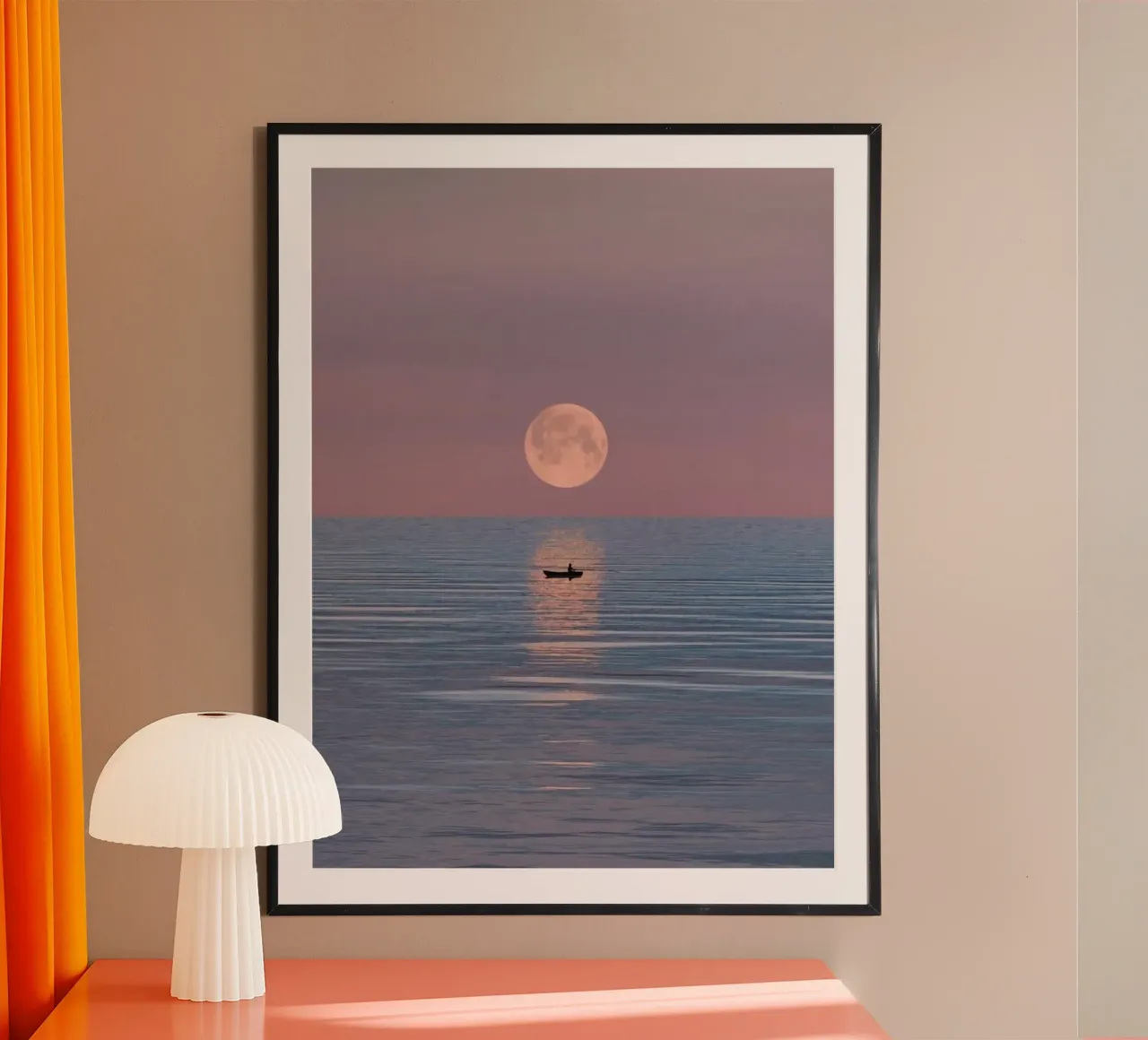 boating with moon poster da juli