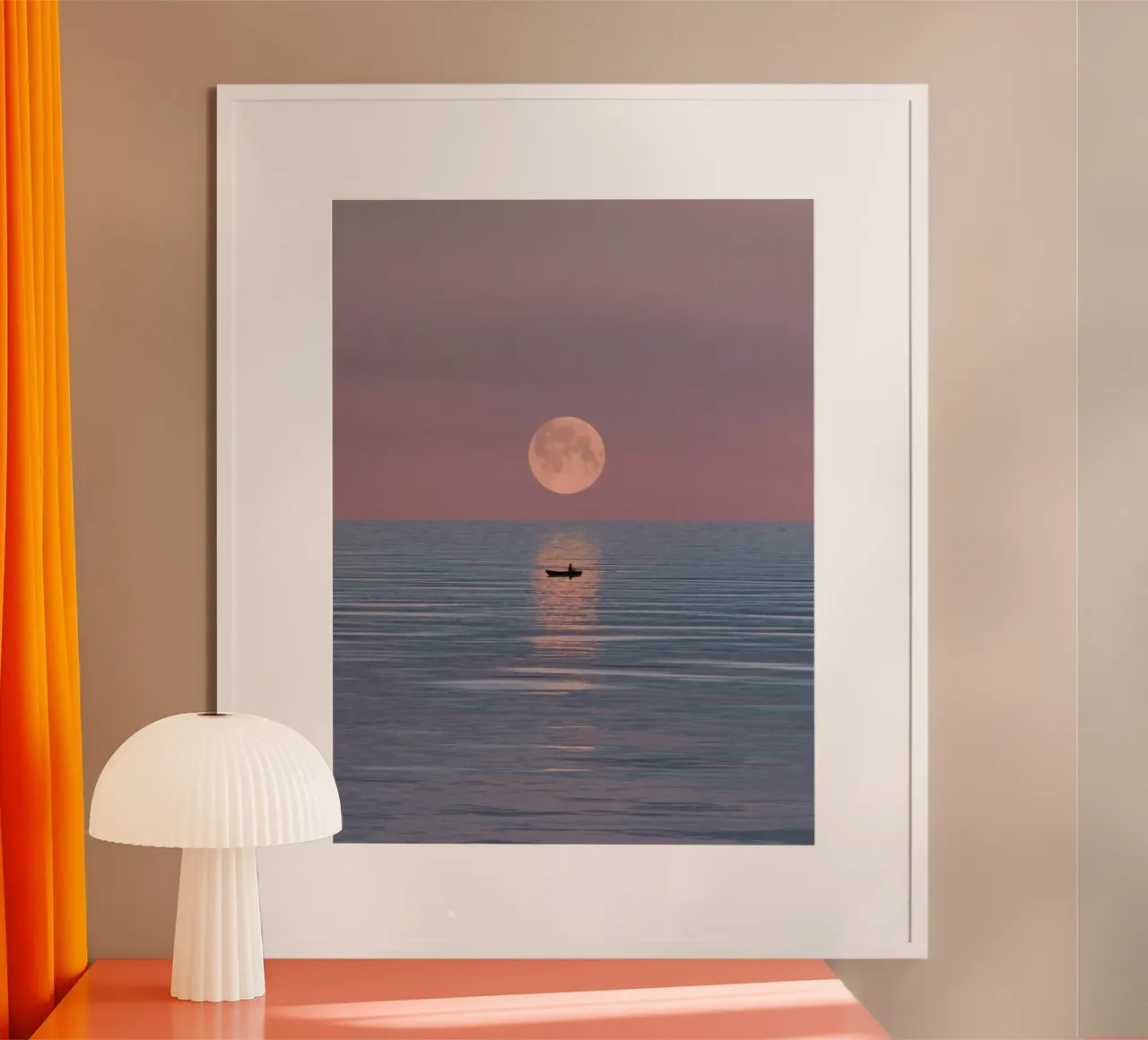 boating with moon poster da juli