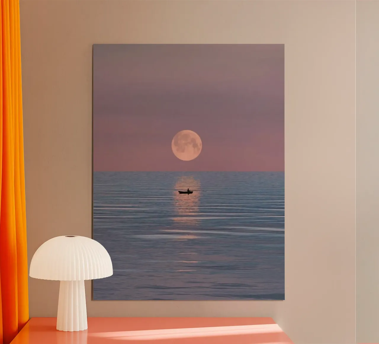 boating with moon poster da juli